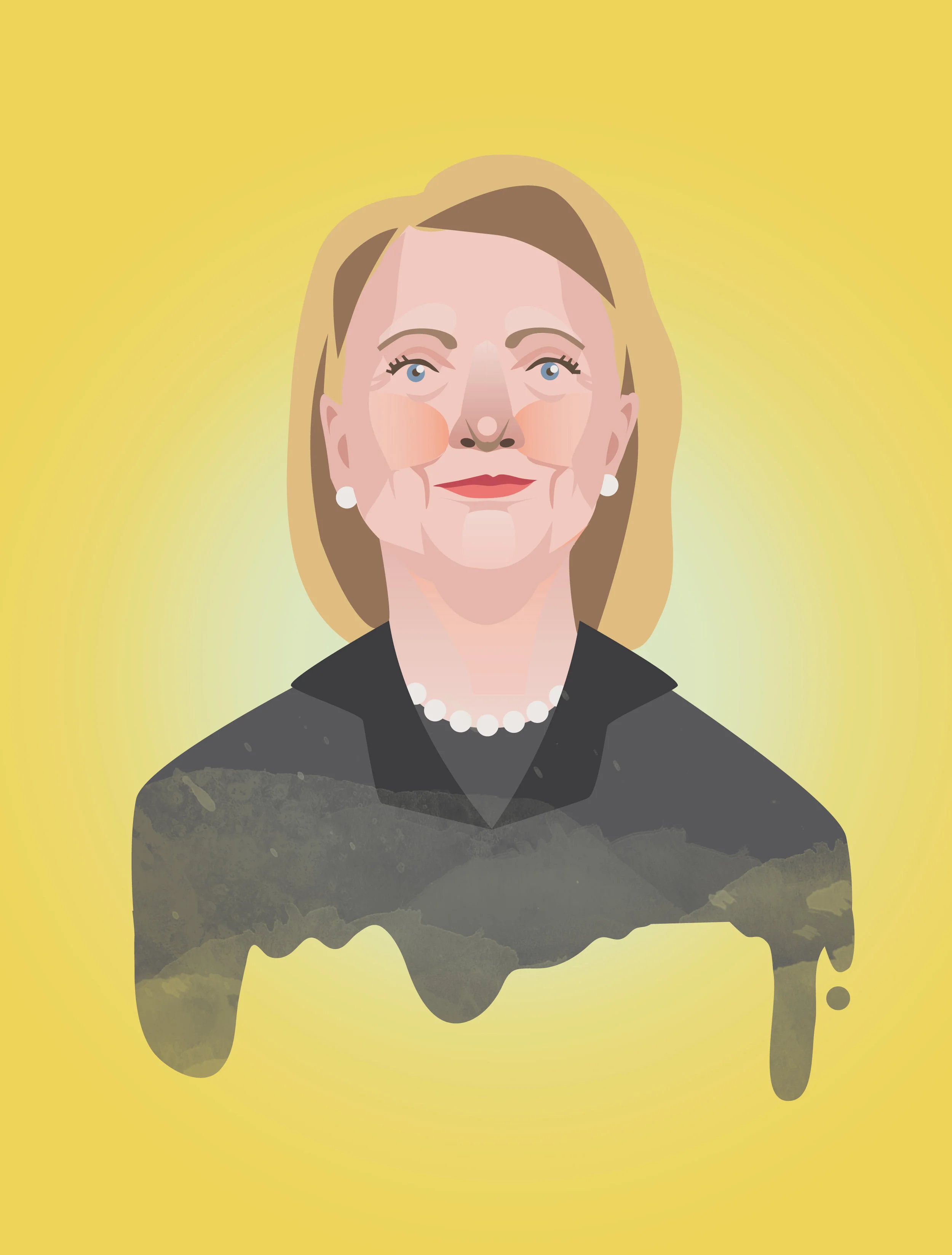 Illustration, Annika Metze, Vektor, Illustrator, Hillary, Hillary Clinton, Celebrity, Politik, Portrait, Star, Feminismus, Frauenpower, I'm with her