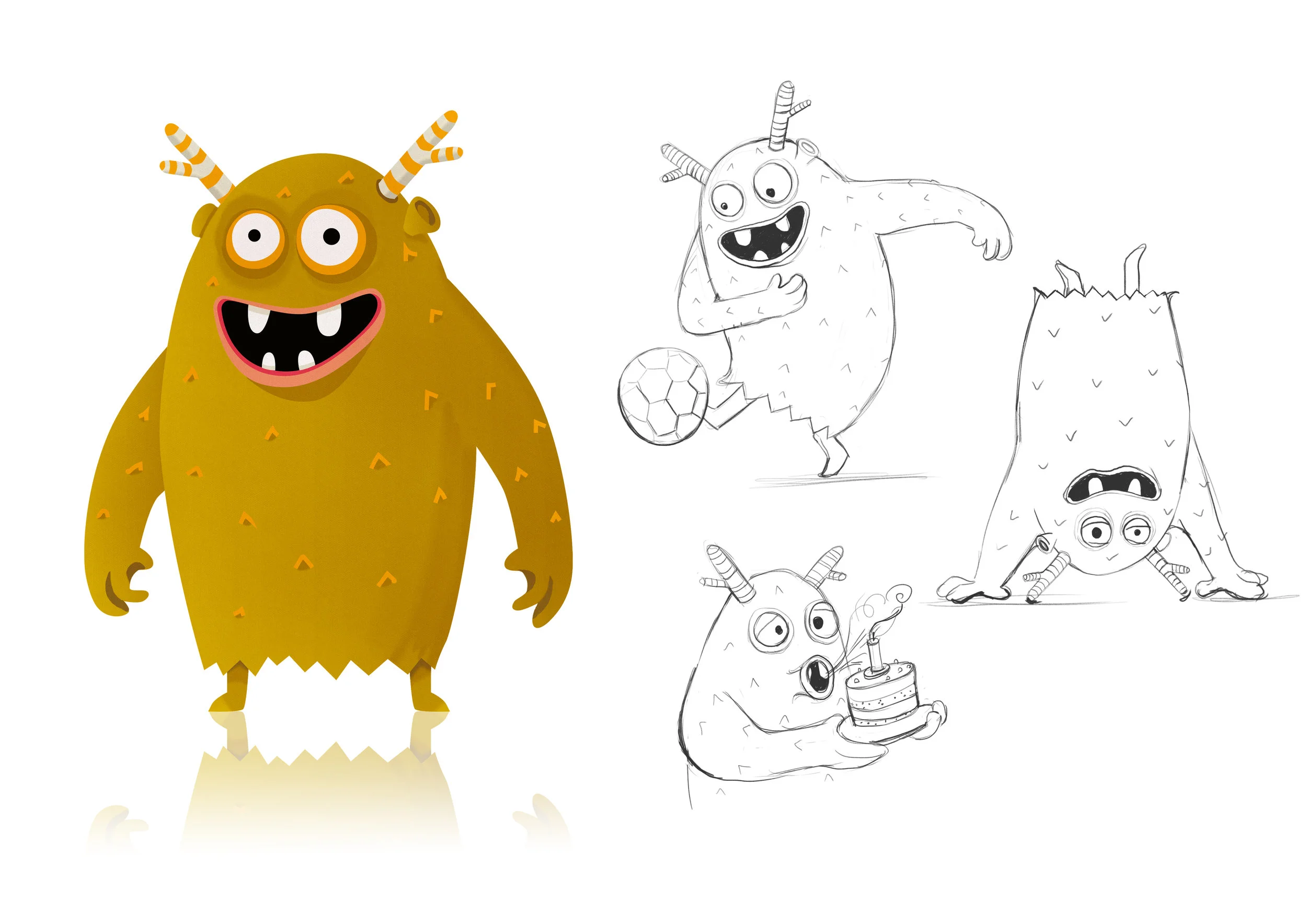 Illustration, Annika Metze, Skizzen, Monster, Charakter Entwicklung, character design, Vektor, Entwürfe, work in progress, Mc Donalds, pitch