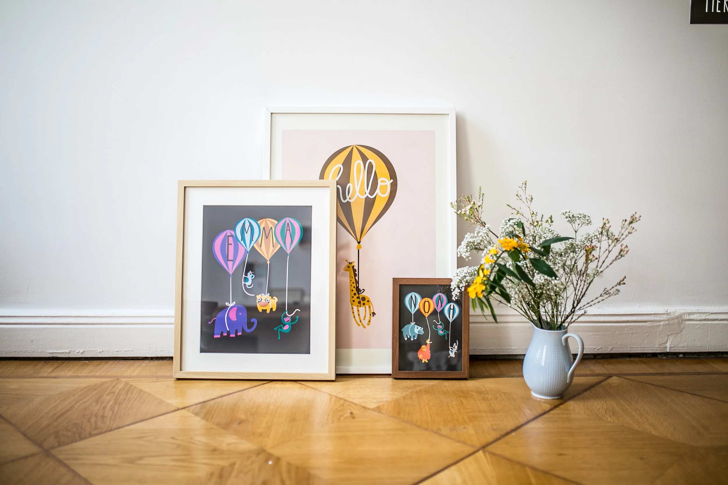 Annika Metze, Illustration, Poster, Tiere, ABC, Kinder, Bunt, whimsical