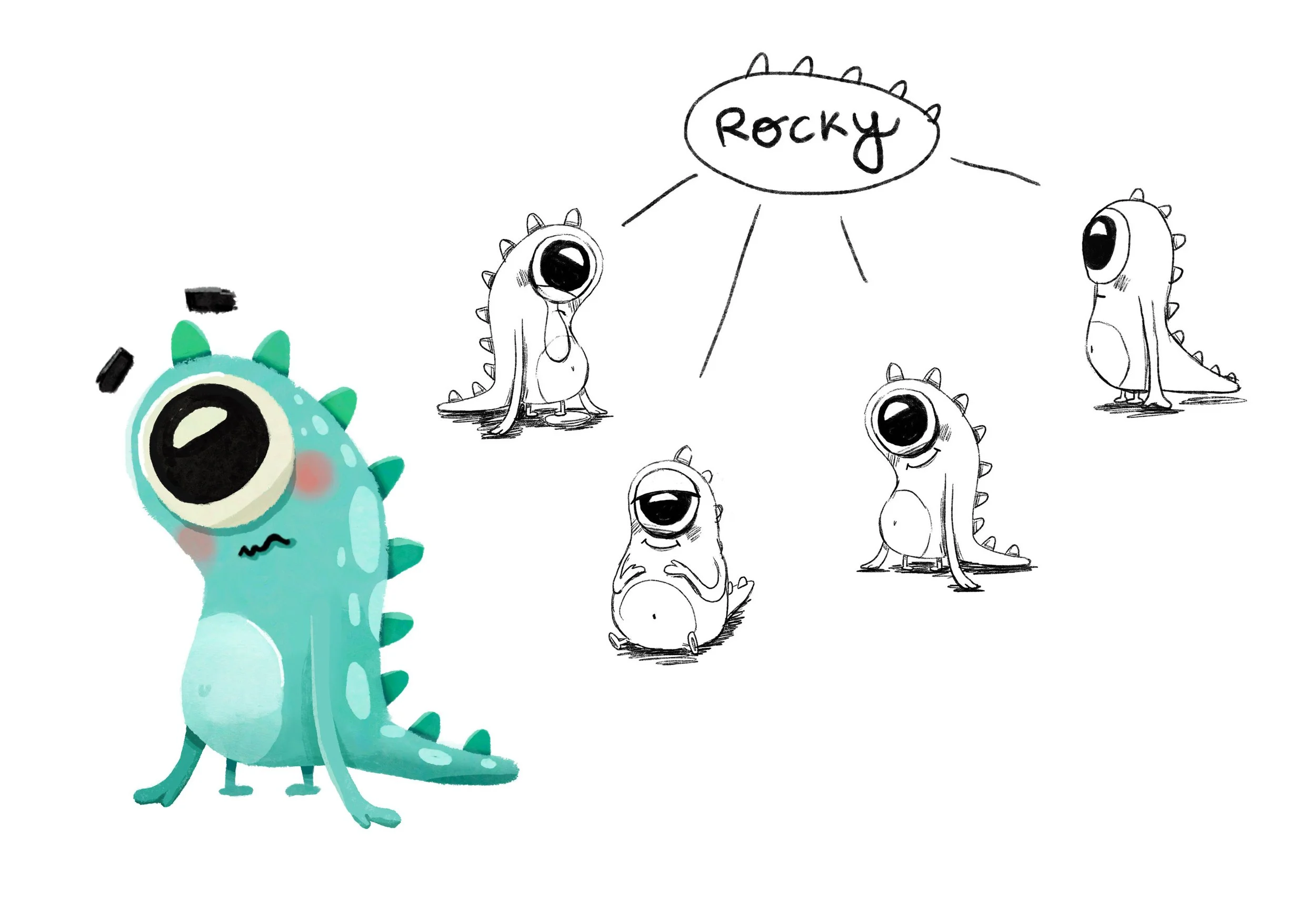 ametze_porta_Kinderbuch_character_ monster_traurig_niedlich_tuerkis_rocky.jpg