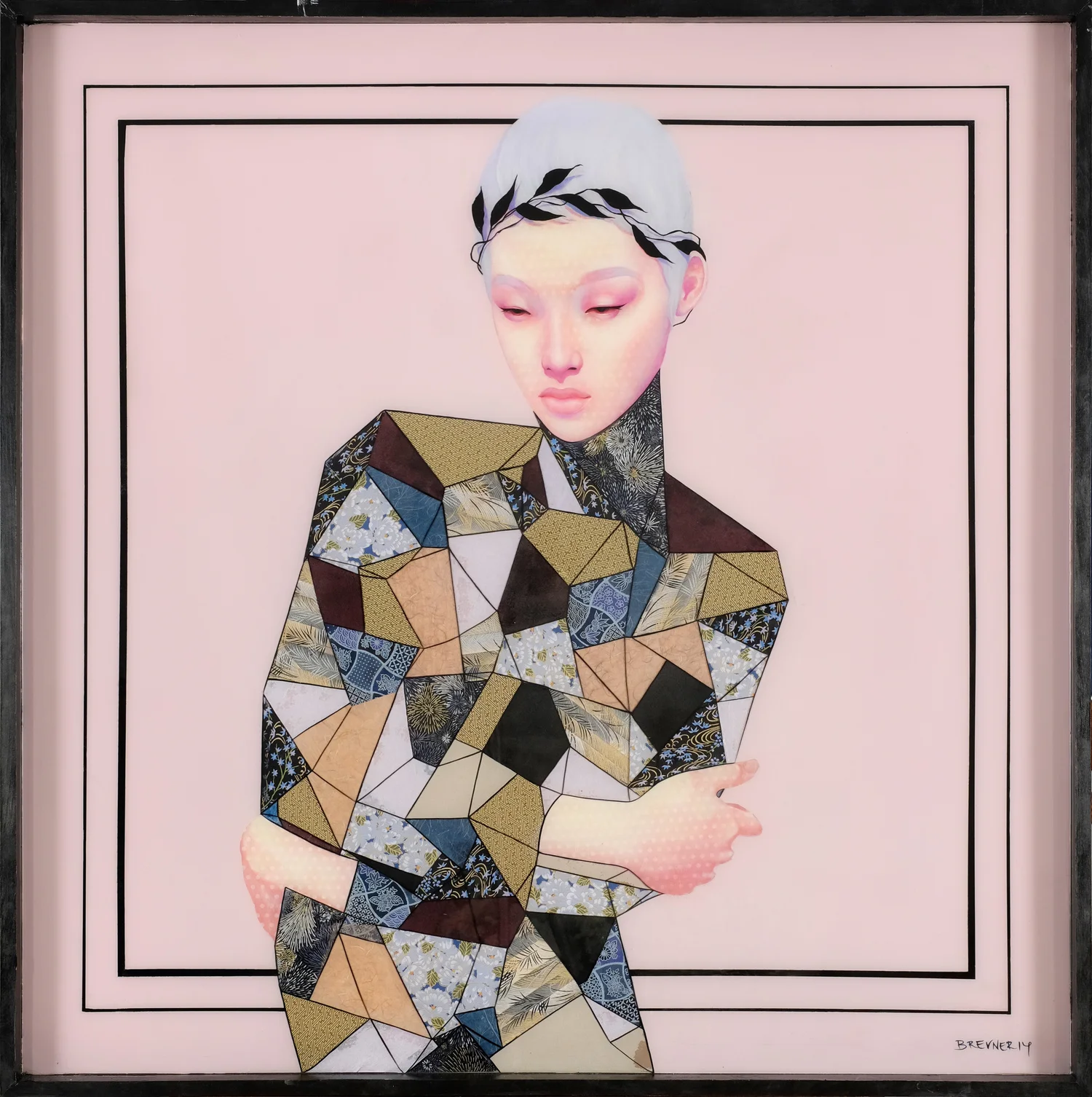 Kishi Kaisei (起死回生) / 2015 / Oil, acrylic, mixed media and resin on wood panel / 4 x 4 feet / 122 x 122 cm / Private Collection / ©LaurenBrevner