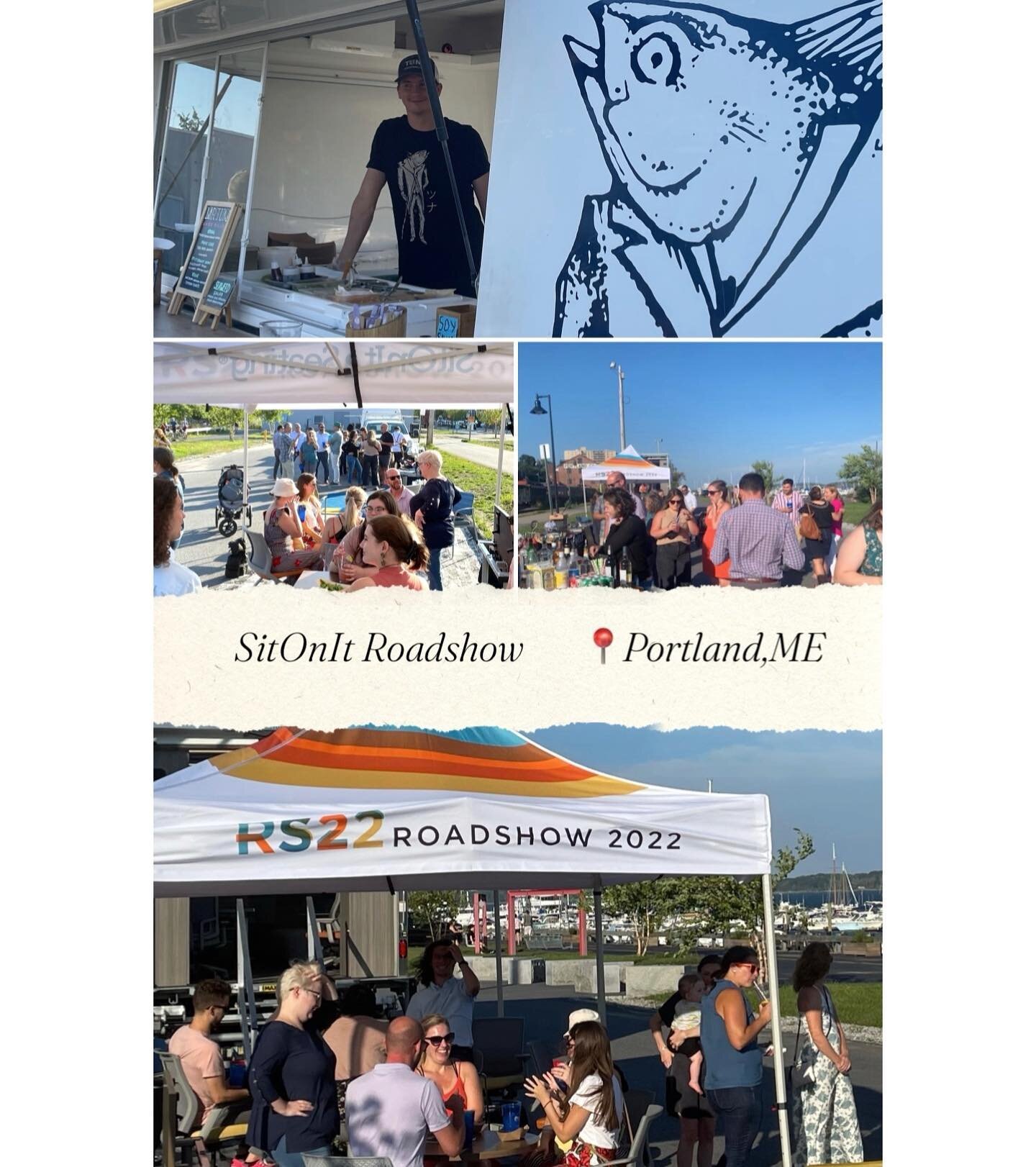 A great time enjoyed by all this week at the  @sitonitseating roadshow in Portland, ME. Good food, great company, beautiful views and awesome product! Next stop 📍Hartford, CT 
.
.
.
.

#sitonitseating #oasisberco #ofs #snowsoundusa #davisfurniture #