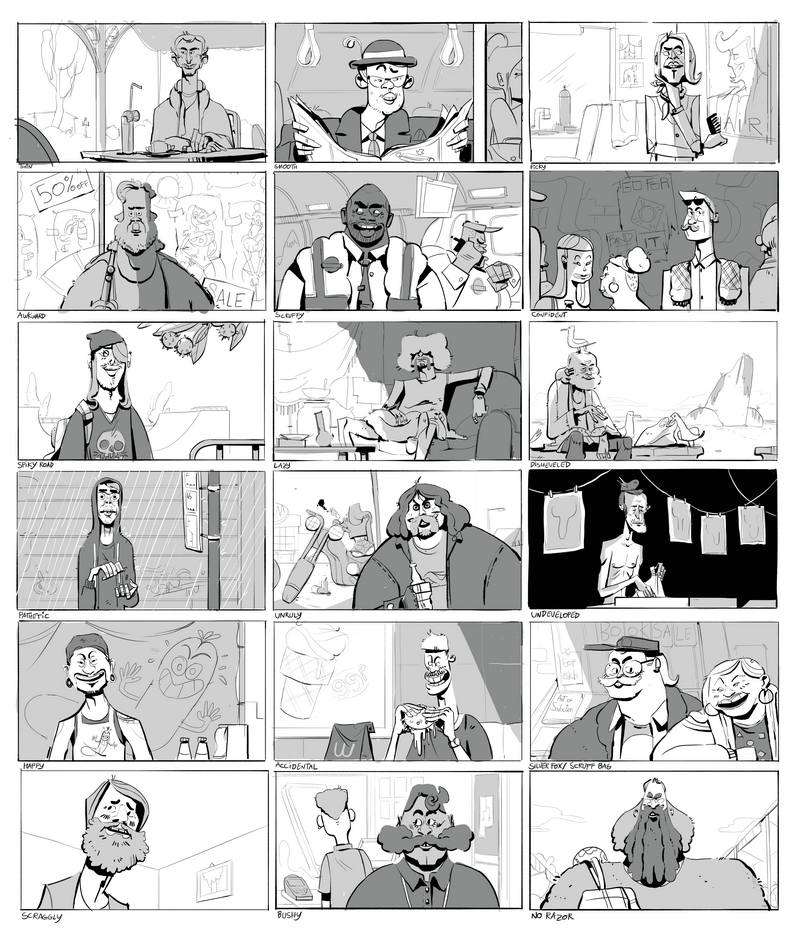 Beakus - Storyboard from Tuft Commercial