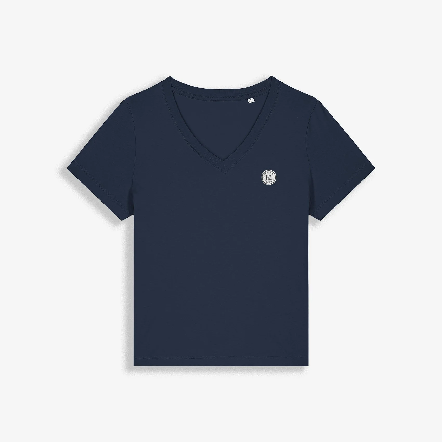 Le T-shirt col V | Bleu nuit