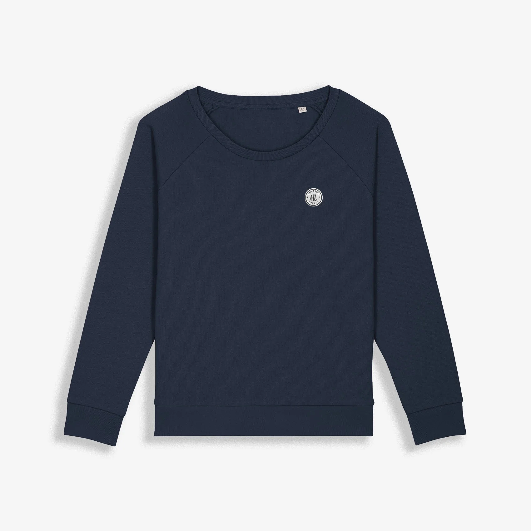 Le Sweat-shirt à col large Bleu nuit Hyza Luwi