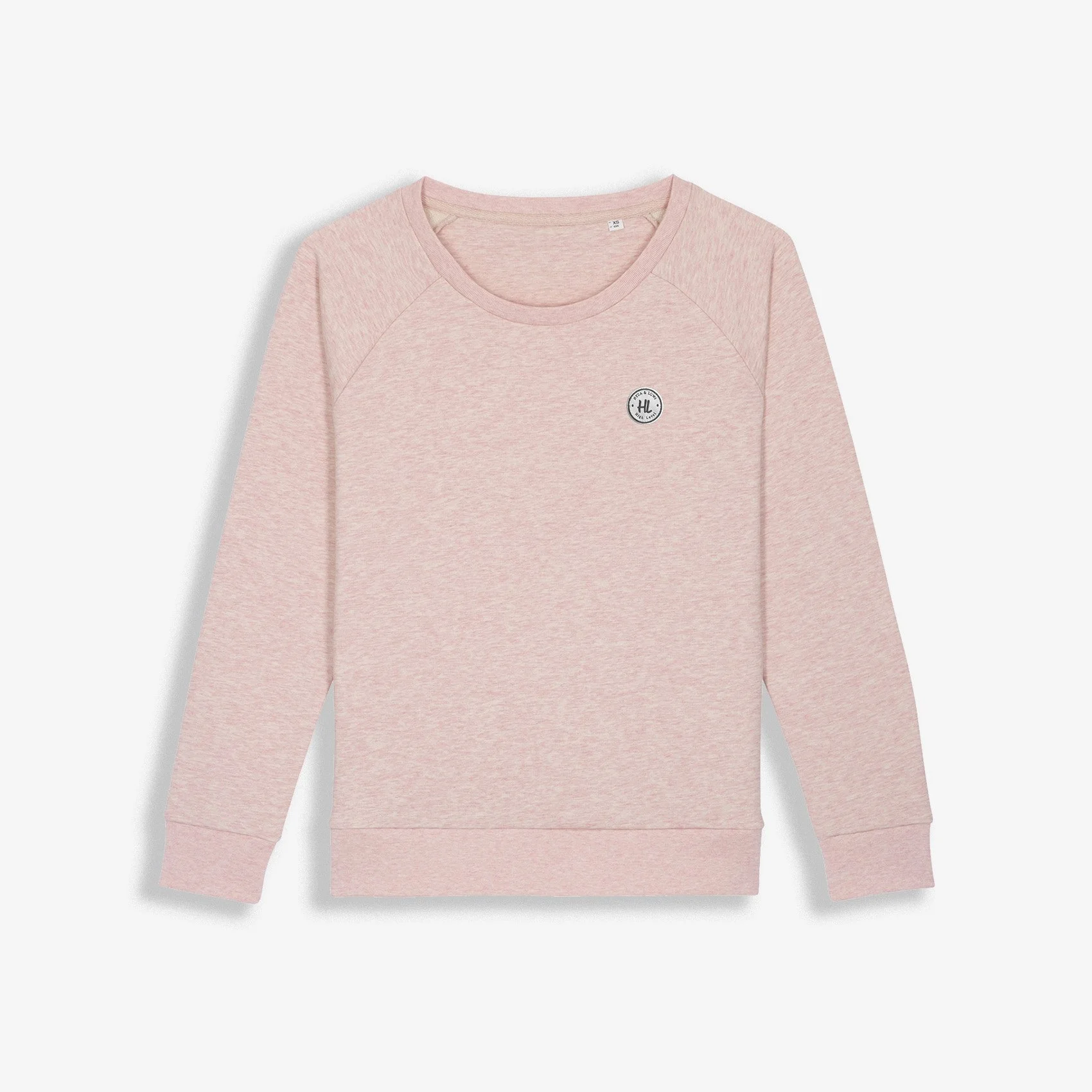 Le Sweat-shirt à col large | Rose chiné