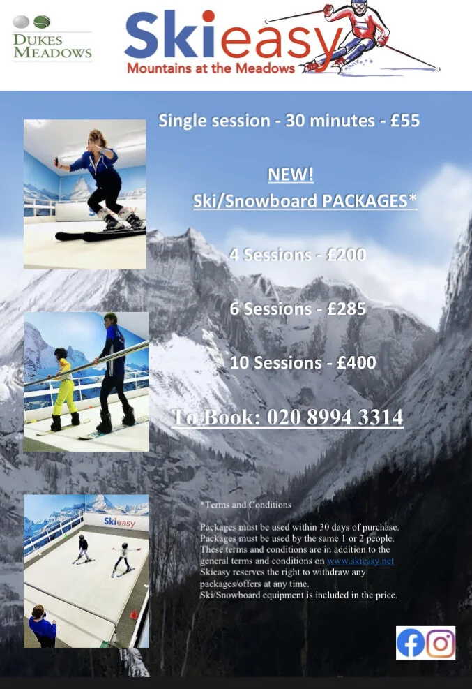 4 Sessions - £200    Perfect for complete beginners looking to begin their ski or snowboard journey.   Also ideal for those who want to get their "ski legs" ready.   6 Sessions - £285    Great to learn the key fundamentals