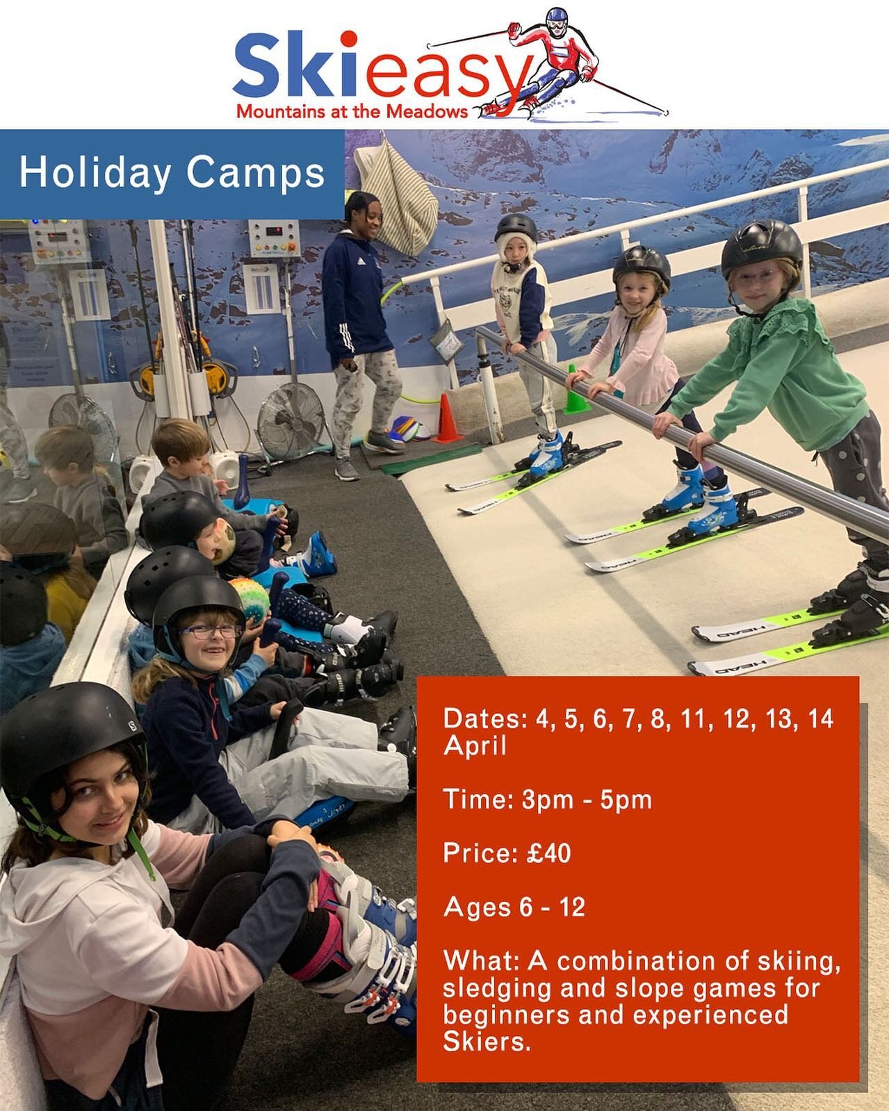 **EASTER SKI CAMPS**

If you&rsquo;re looking for a different activity to keep your kids interested over the Easter holiday then check out our Ski Camps! 🎿⛷

To book a slot visit our website www.skieasy.net