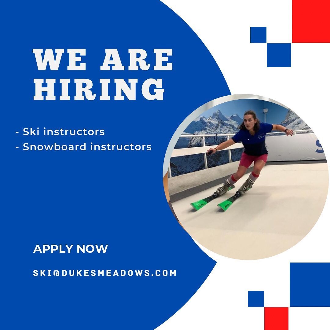 *JOIN OUR TEAM*
We are looking for ski and snowboard instructors ⛷🏂
Apply now ski@dukesmeadows.com

#ski #skiing #mountain #indoorslope #indoorskiing #skilife #apineskiing#whattodoinlondon #london  #winter #chiswick #skiseason #skifun #snowboard