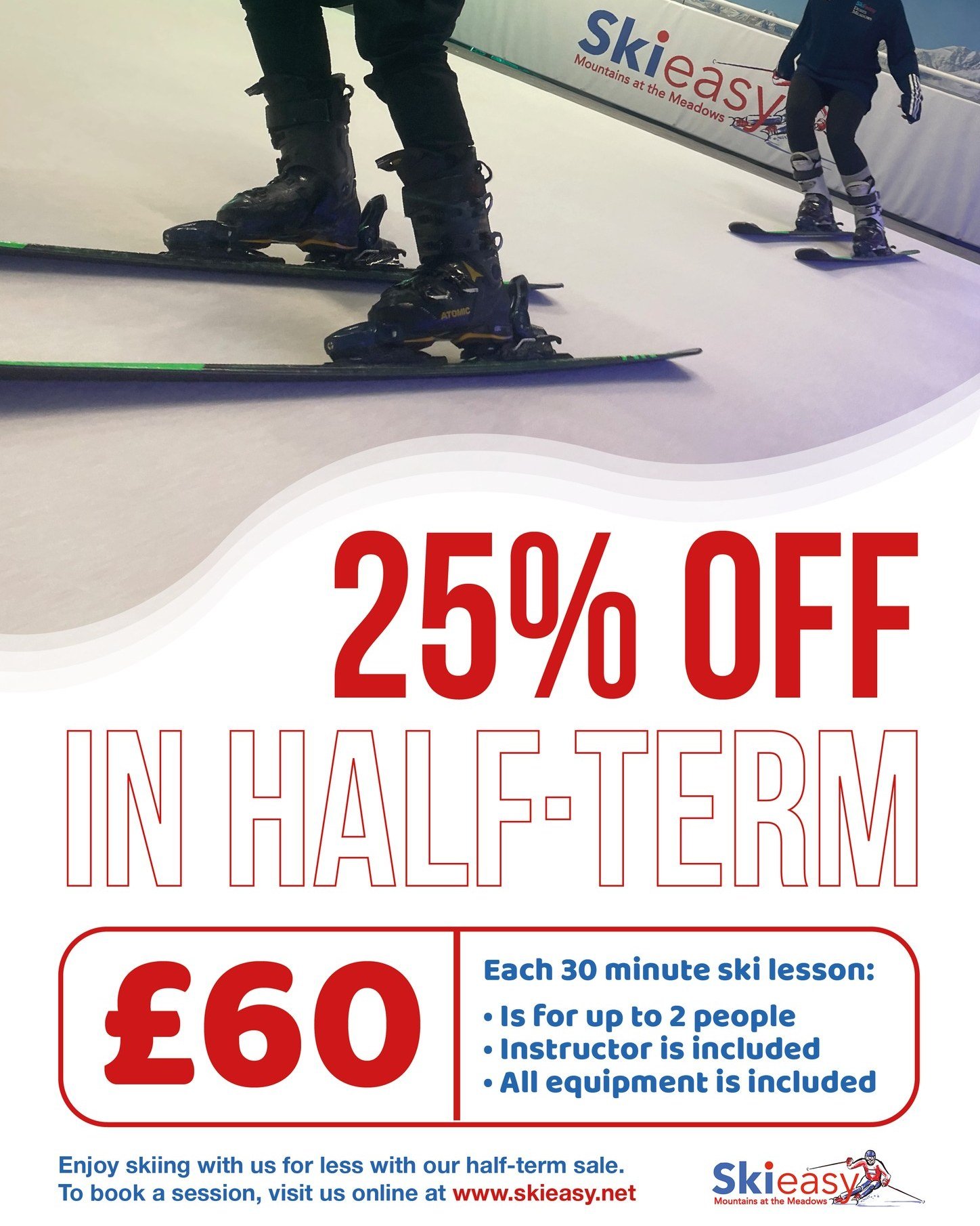 🎿 Half Term Shred Alert! ❄️

Looking for something cool to do this half term? We&rsquo;ve got you covered! Get 25% OFF all ski and snowboard lessons &mdash; beginners to pros, there&rsquo;s something for everyone! 🏂⛷️

📅 Offer valid all half term�