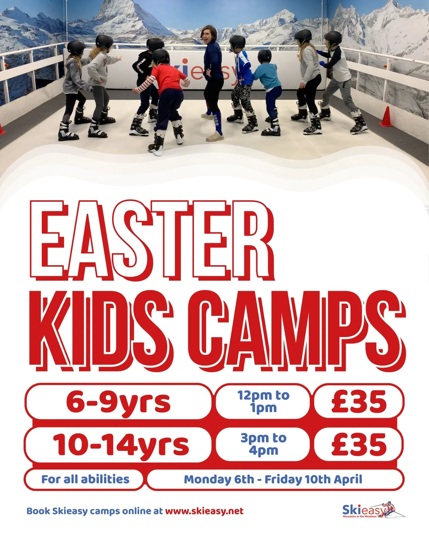 Easter holidays sorted 🐣⛷️

Our Kids Ski Camps are back - fun, active and for all abilities!

Limited spaces - book today.

#skieasy #kidscamps #londonkids #easteractivities #learntoski