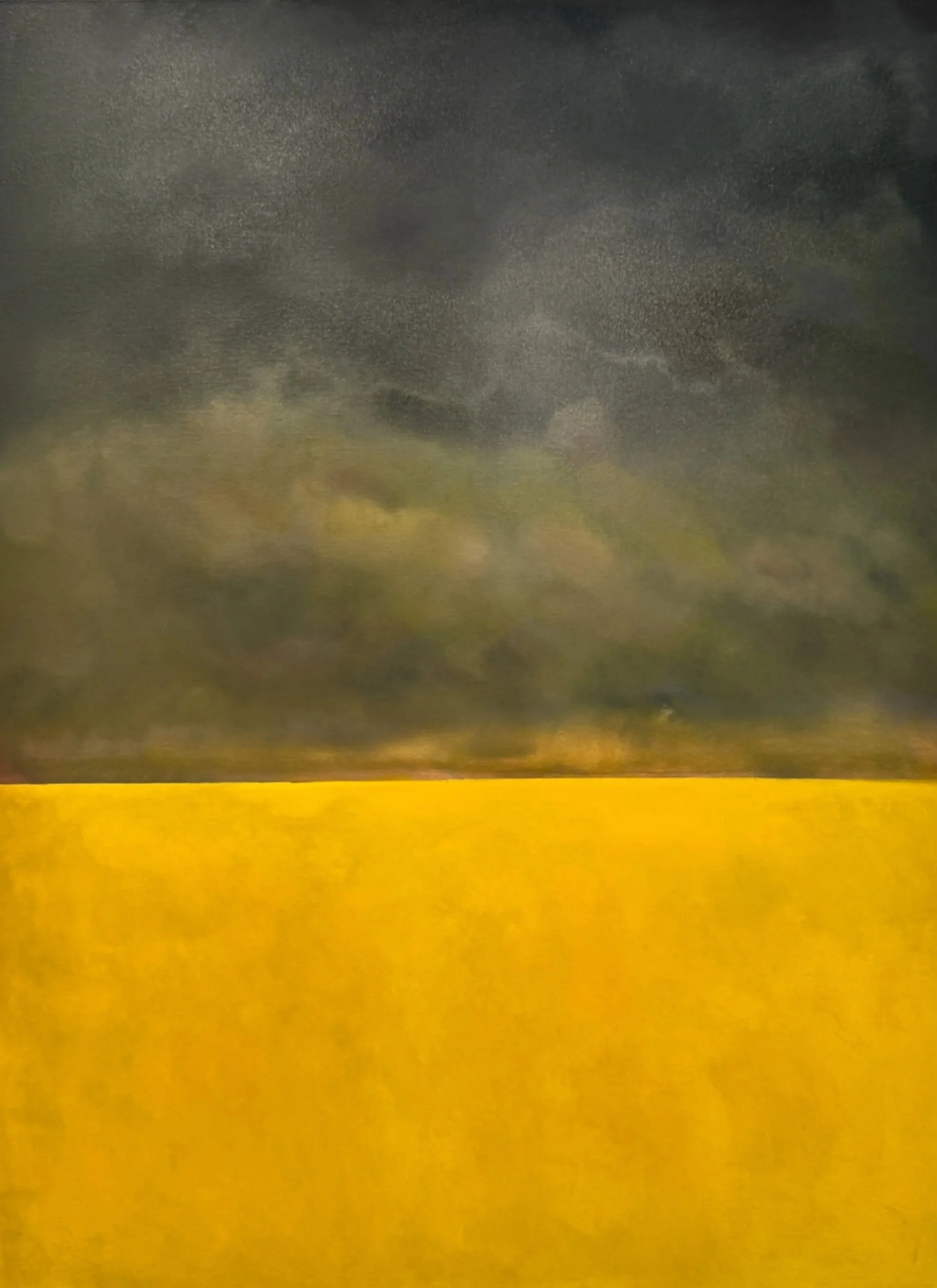  INTERSECTION II  oil and spray paint on canvas   100cm 120cm  SOLD 