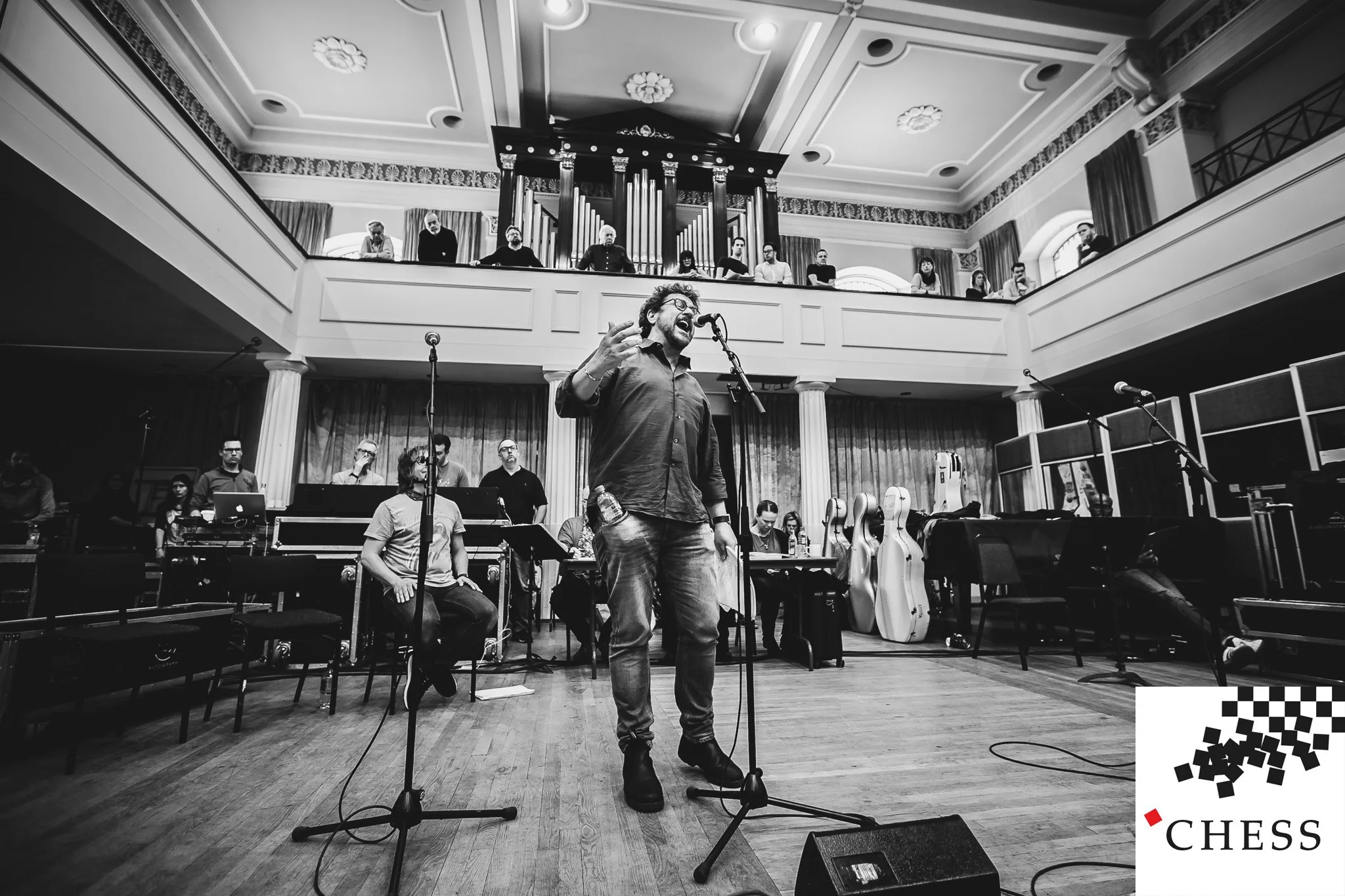 Michael Ball rehearsing Anthem for Chess the Musical , The London Coliseum.
