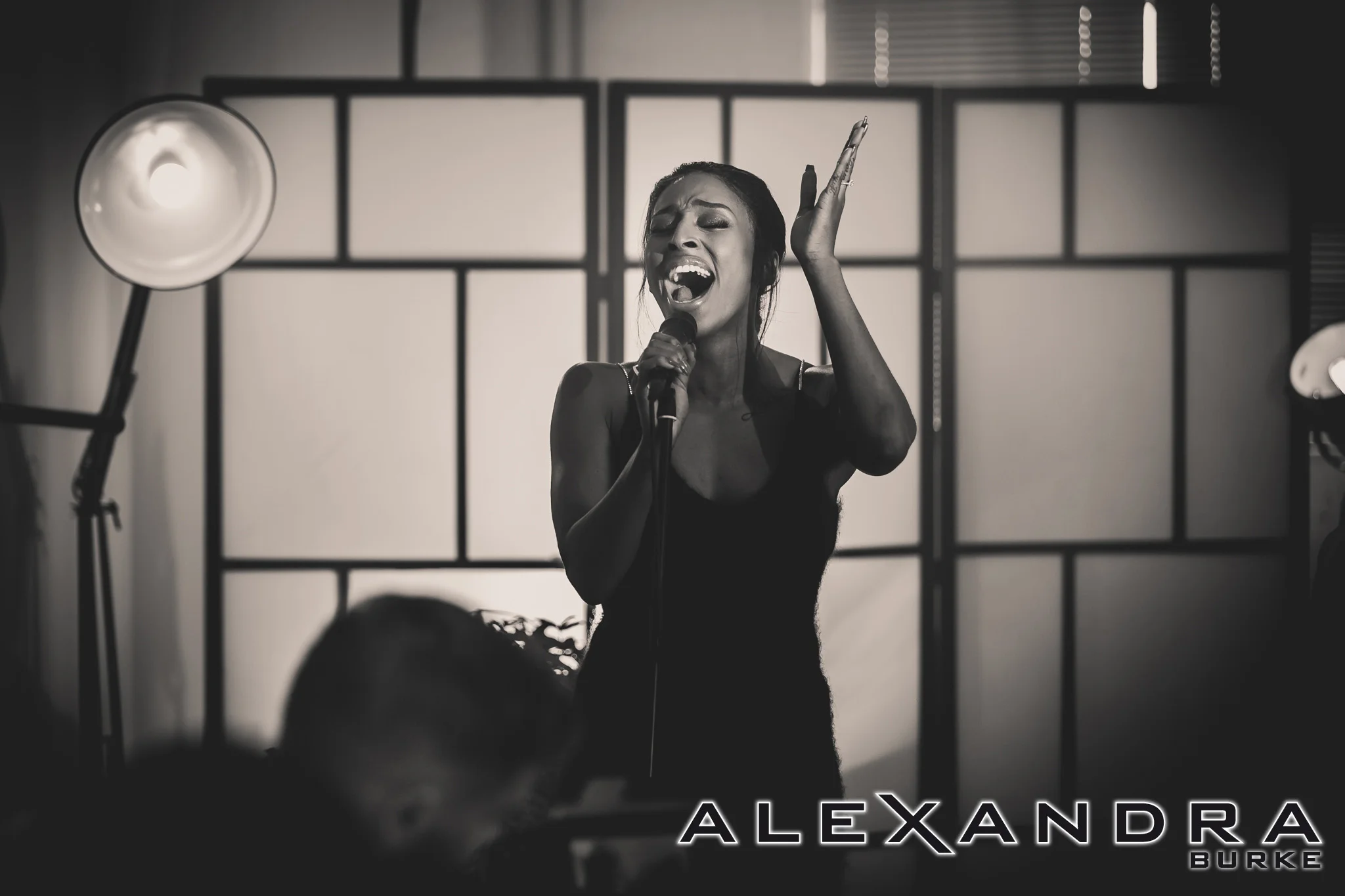 Alexandra Burke rehearsing tracks from her new album.