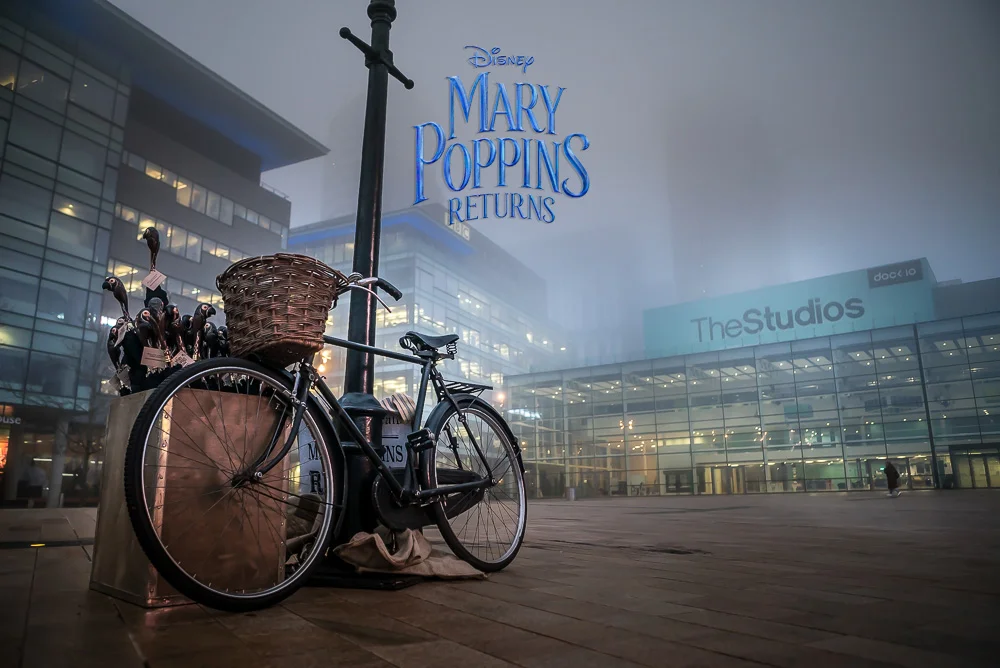 Publicity shot for Mary Poppins Returns @ Media City, Manchester