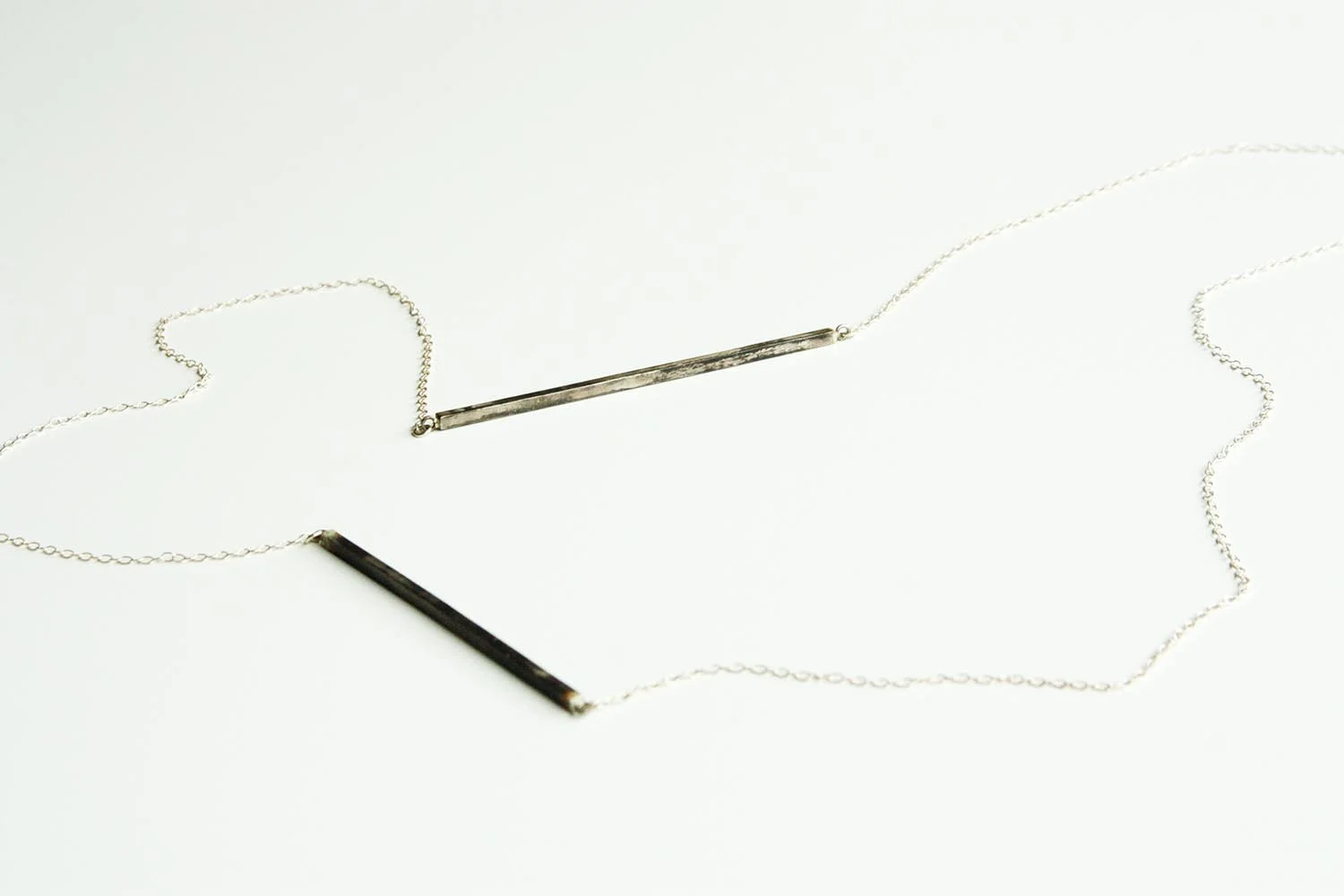 silver minimal necklace