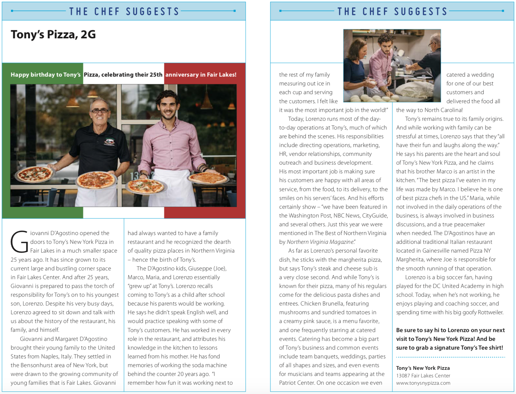 The Chef Suggests - Interview with Lorenzo D’Agostino