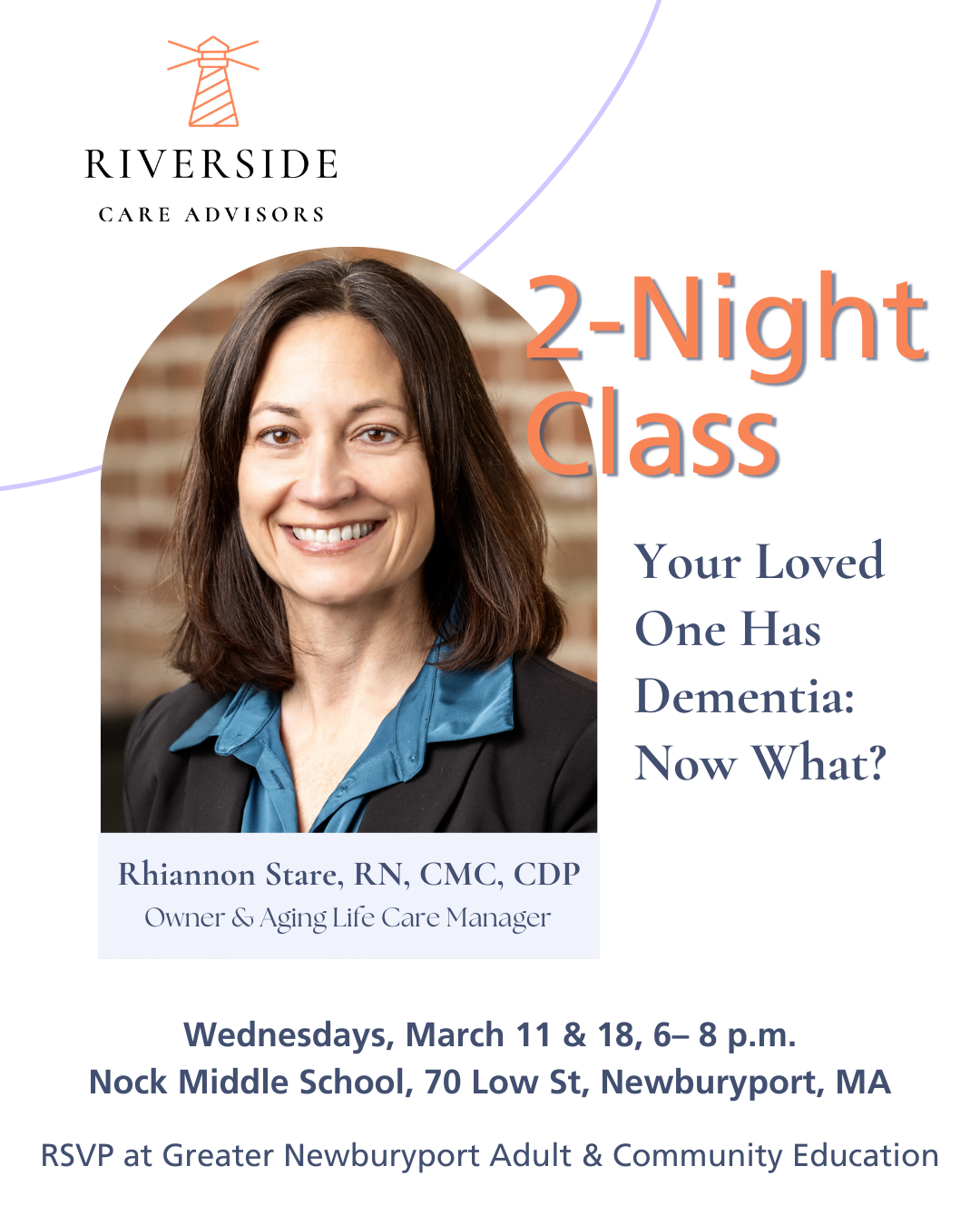  Your Loved One Has Dementia: Now What? (2 Night Class)