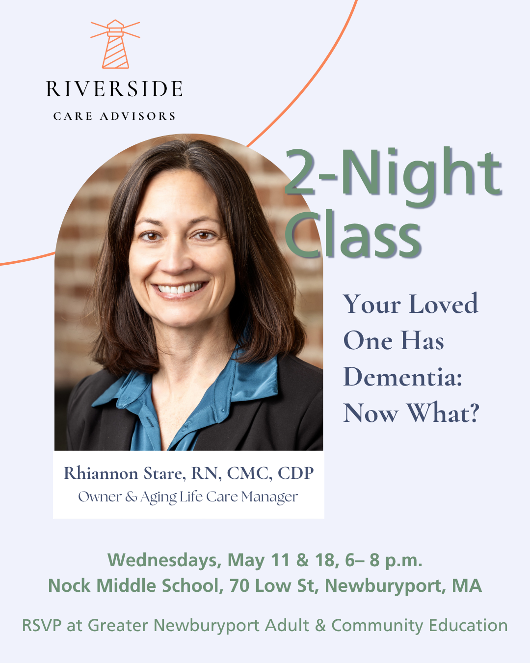  Your Loved One Has Dementia: Now What? (2 Night Class)
