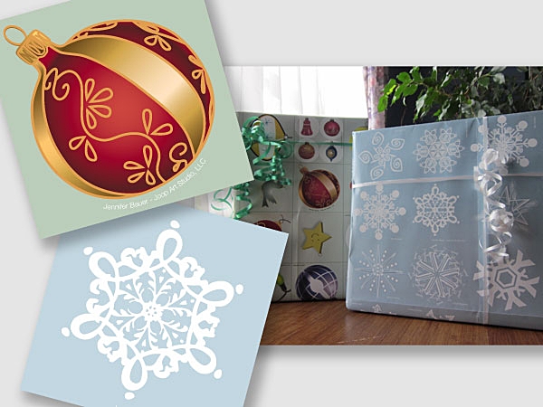 Master Printing, of Cleveland, printed and assembled wrapping paper as a gift for their clients just in time for the holiday season. Local designers were asked to submit ideas relating to four themes - toys, angels, snowflakes and ornaments. My fami
