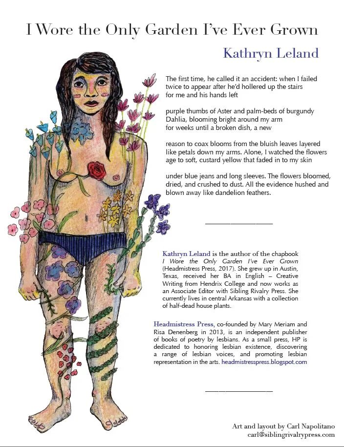 I Wore The Only Garden I've Ever Grown - Broadside