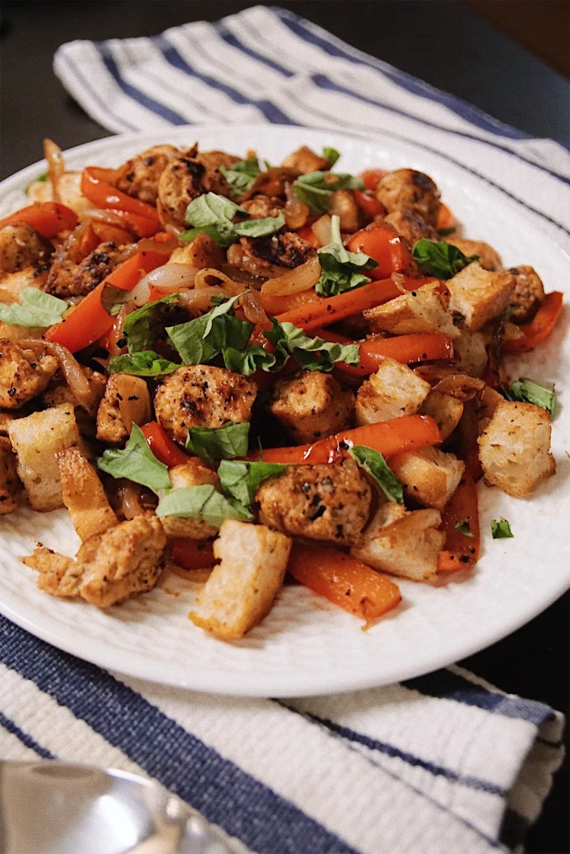 Sausage, Peppers & Onions Panzanella