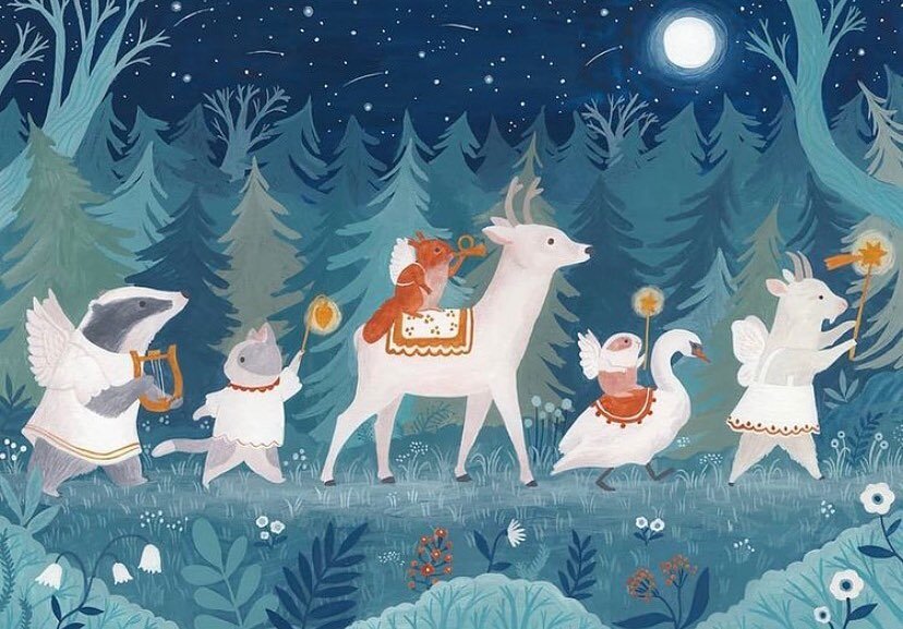 Wishing you a warm and cozy Christmas Eve full of joy and peace. ✨ We&rsquo;re closed today through Saturday but we&rsquo;ll see you next week before the new year. Merry merry! 
🌲 Sweetest illustration of these little Christmas friends by my favorit
