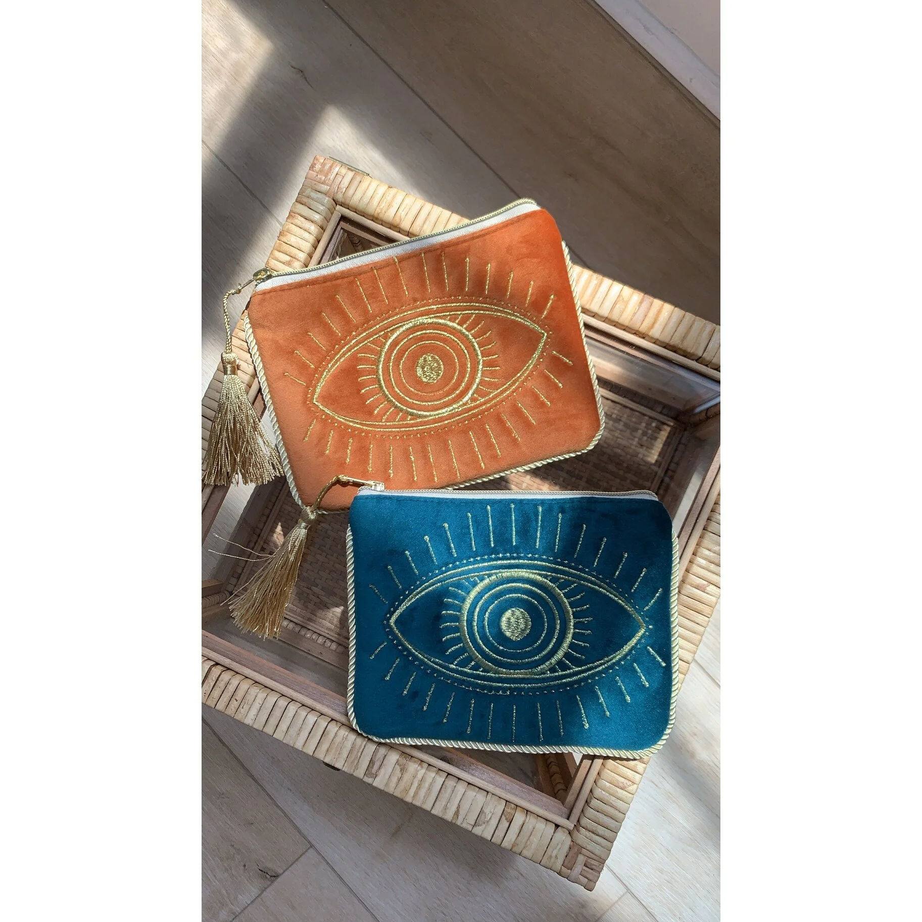 Evil Eye Velvet Pouch