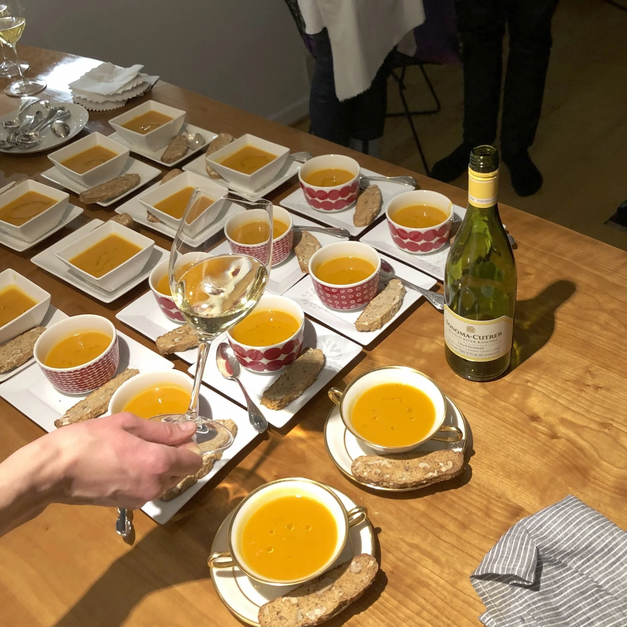 Squash Soup & Walnut Biscotti