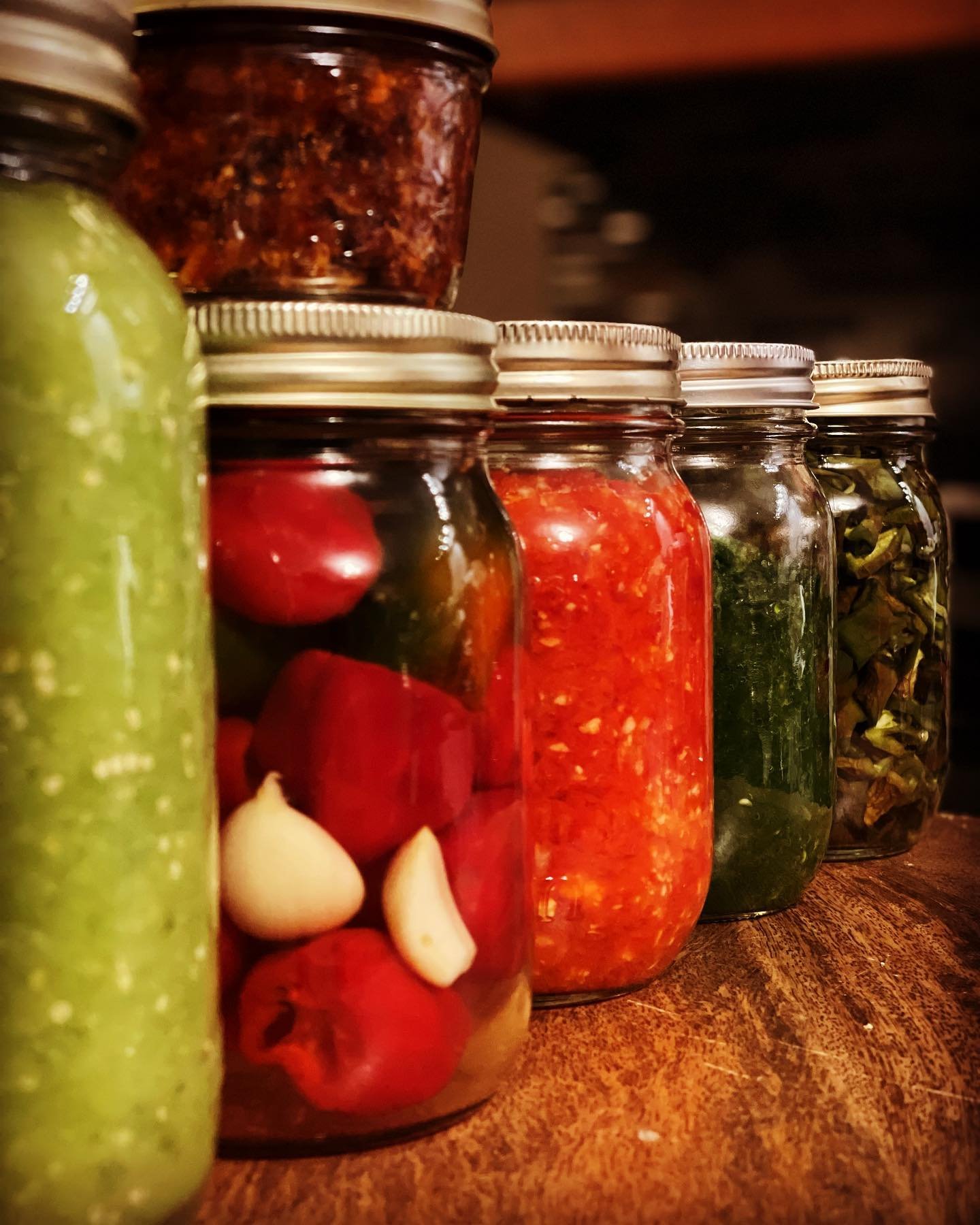 Food preservation to the next level! After letting the garden jalape&ntilde;os &amp; habanero ripen, I forged into the fermentation world this week. Can&rsquo;t wait to see how these tests turn out, and who knows, maybe there&rsquo;ll be hot sauce so
