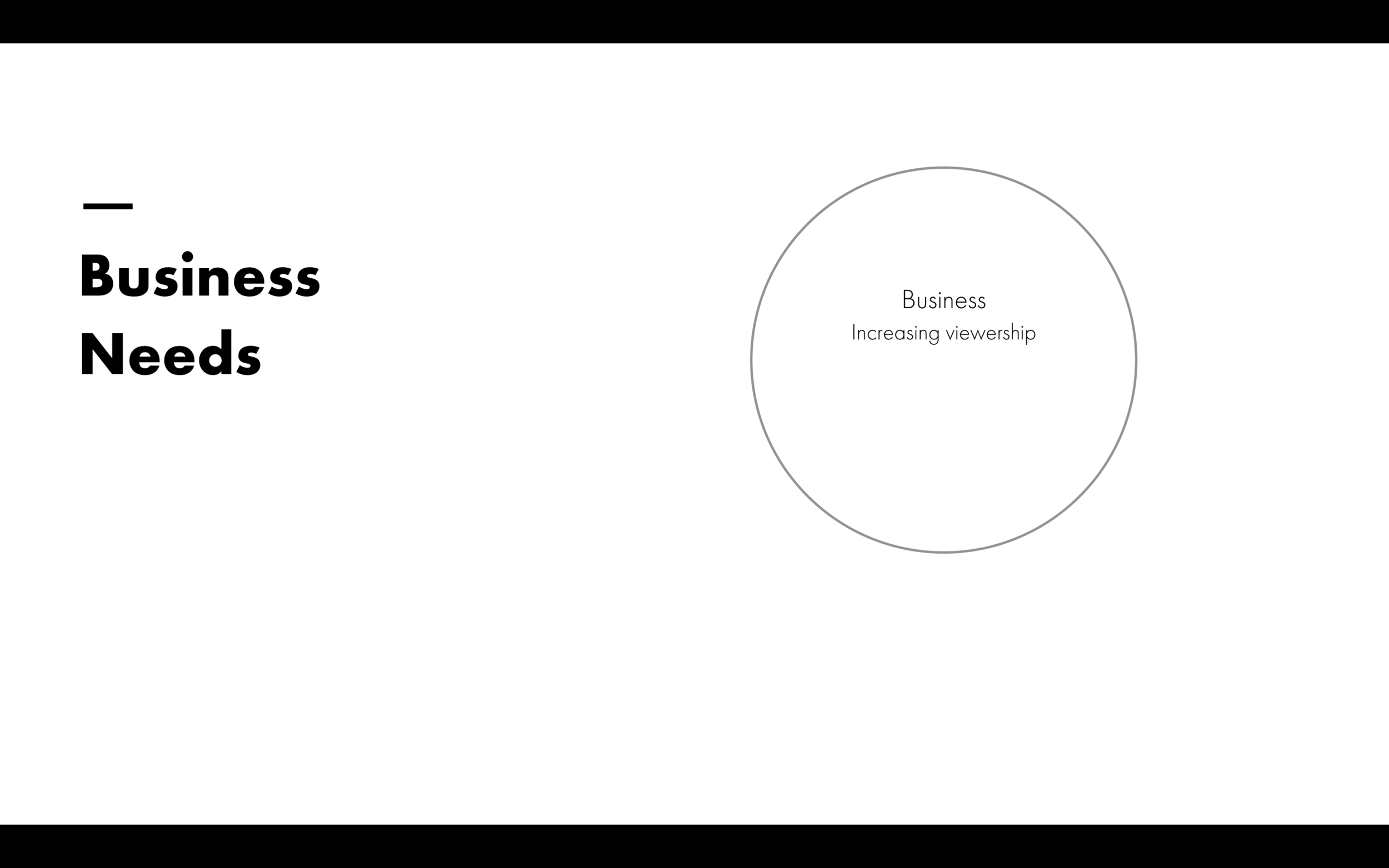 First, a business goal is increasing viewership - so that the company can make money.