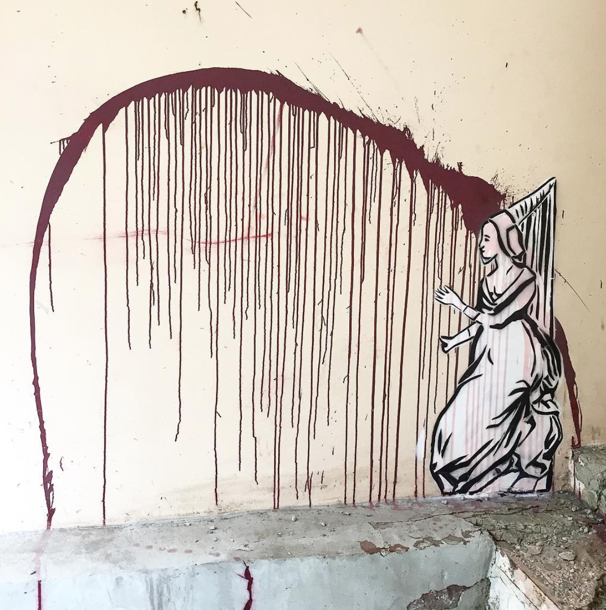 “For this work, I saw these drips and my girlfriend thought it could be strings. Actually it is like a game."