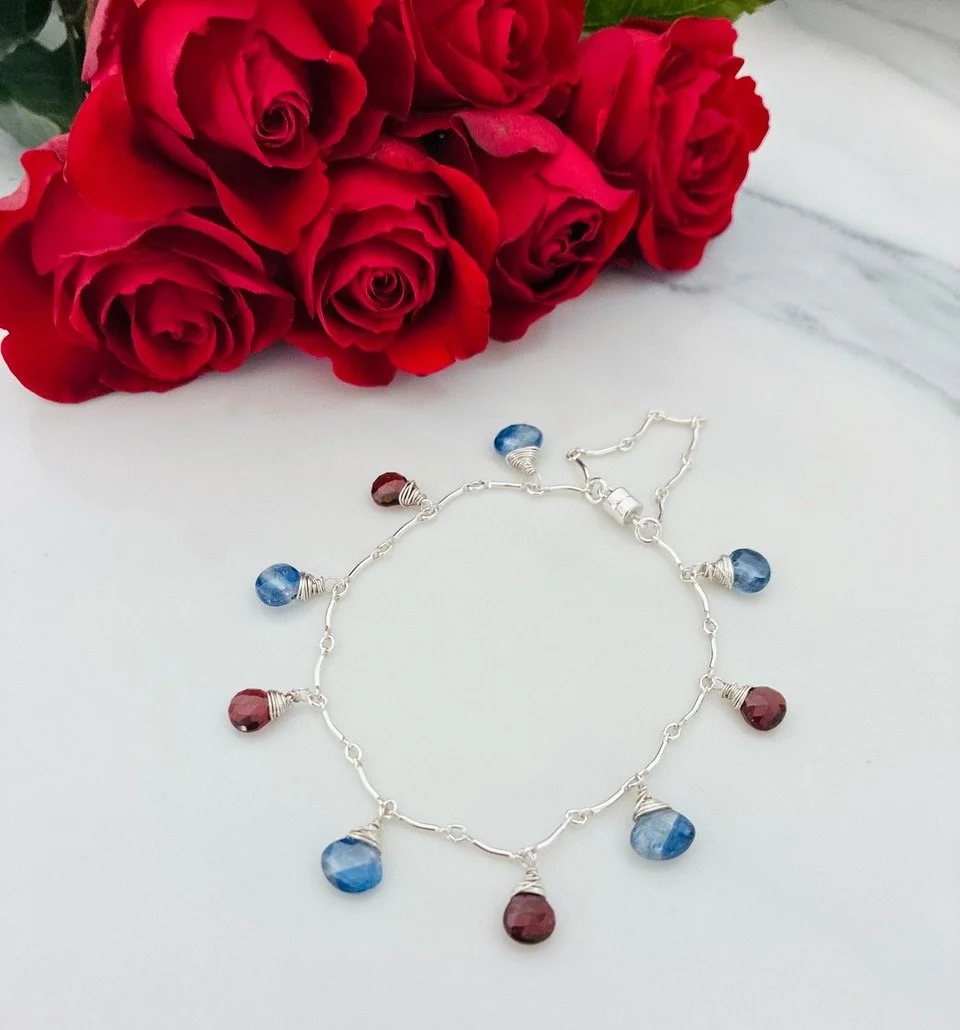 Lady Liberty Kyanite Garnet Bracelet