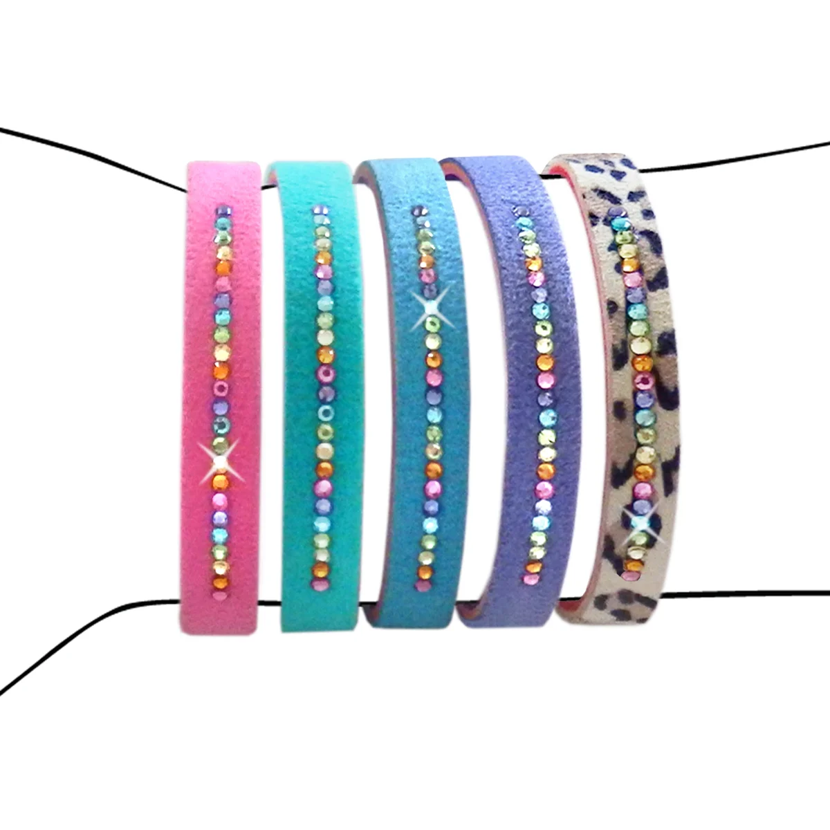 Ultra Bella Rainbow Skinny Bella Bands Bracelets featuring Swarovski® crystals
