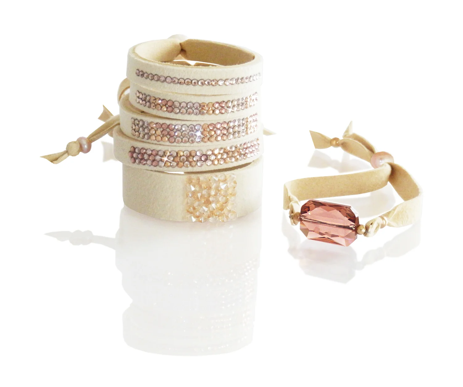 Ultra Bella Blush Collection Bella Bands Bracelets featuring Swarovski® crystals