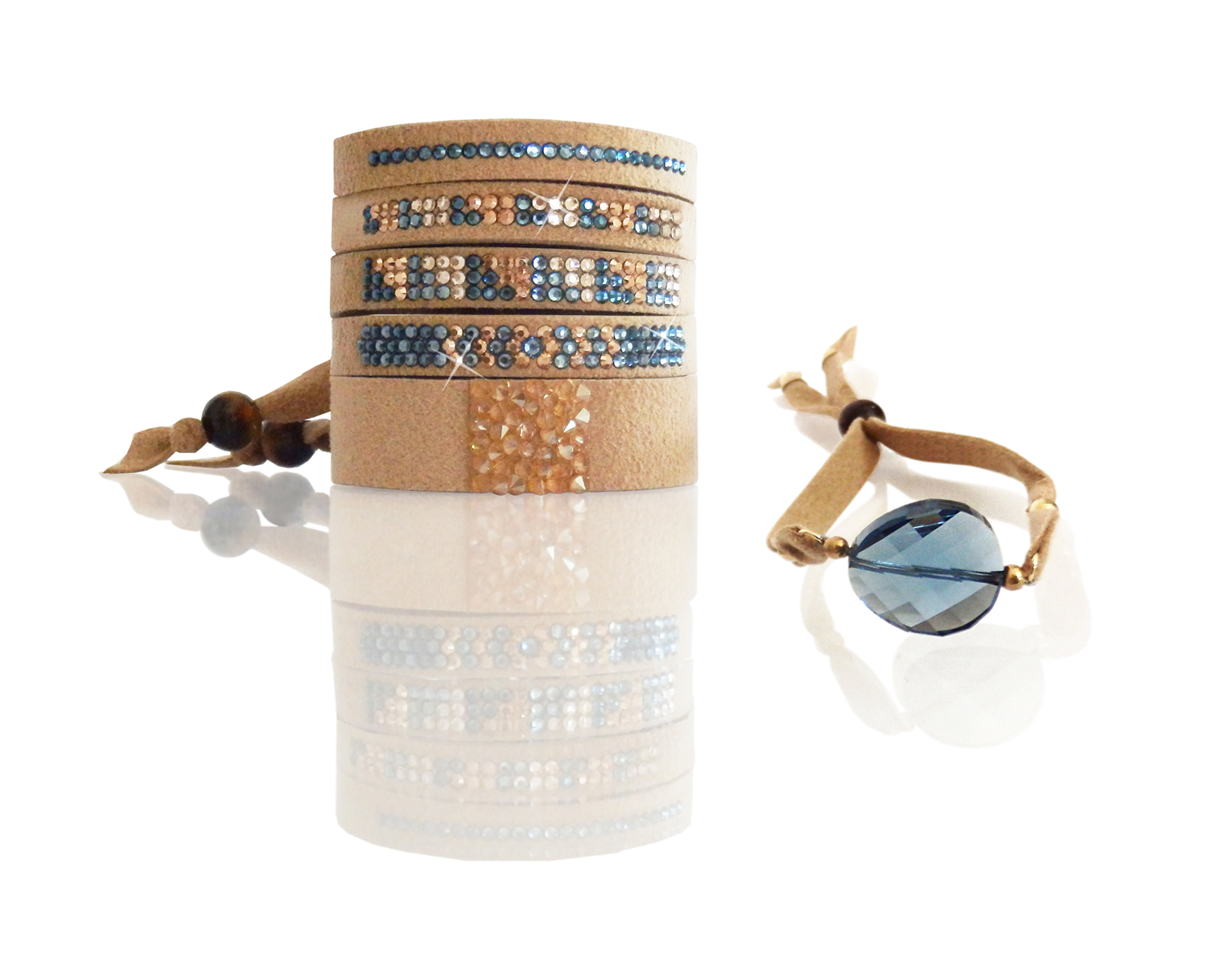 Ultra Bella London Blue Collection Bella Bands Bracelets featuring Swarovski® crystals