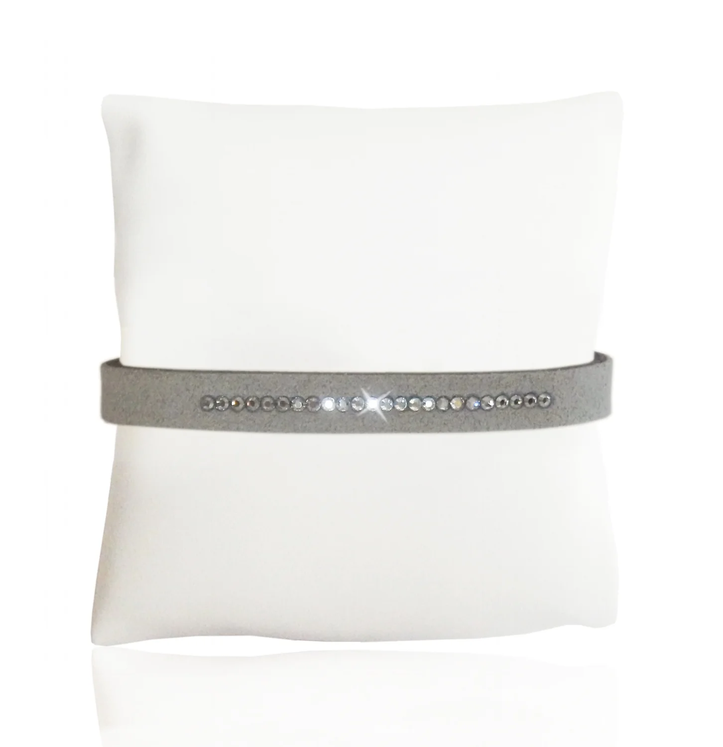 Ultra Bella Silver Collection Bella Bands Bracelets with Swarovski Crystals - Single Line