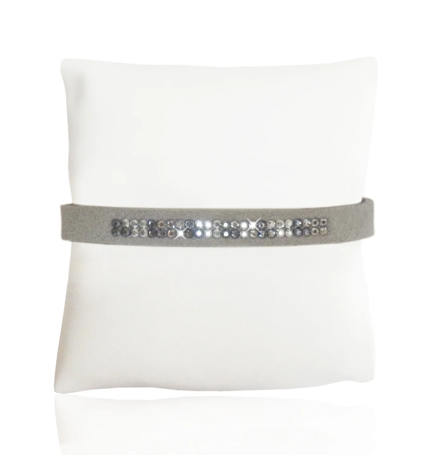 Ultra Bella Silver Collection Bella Bands Bracelets with Swarovski Crystals - Double Line