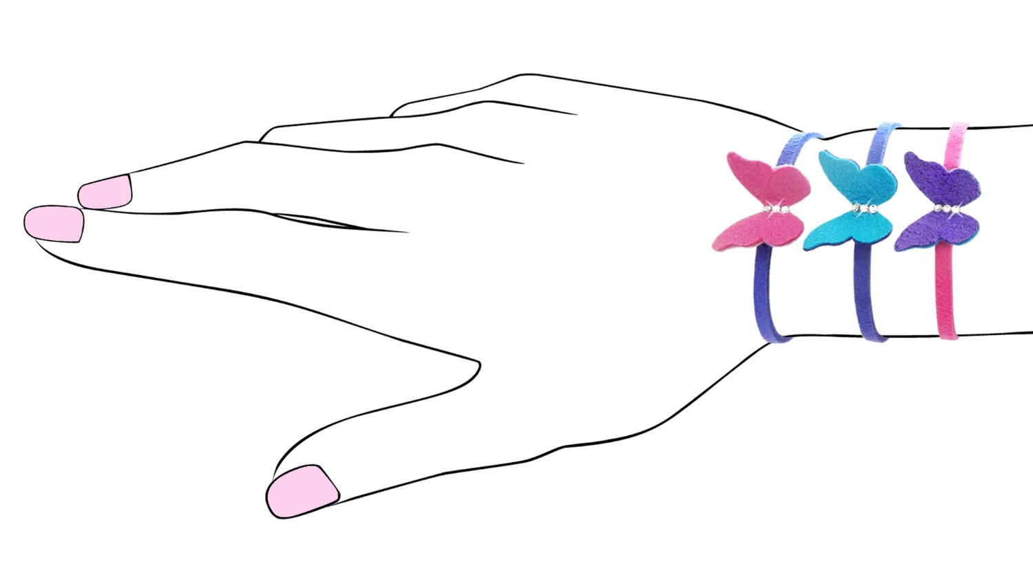 Ultra Bella Fluttering Butterfly Bella Bands® Bracelets featuring Swarovski® crystals