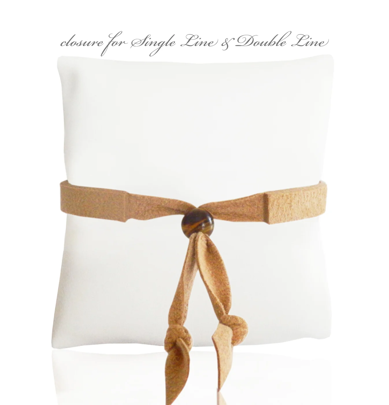 Ultra Bella Gold Collection Bella Bands Bracelets with Swarovski Crystals - Tiger Eye Closure for Single Line and Double Line