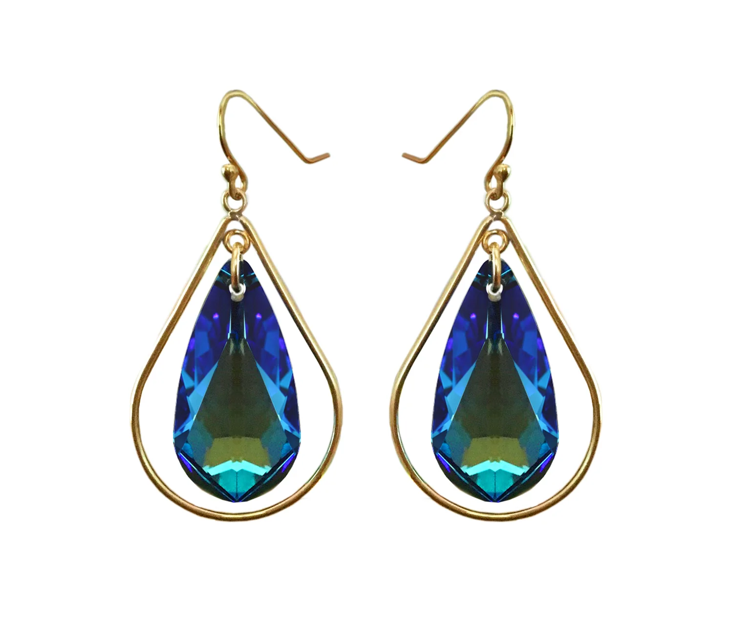 Caribbean Teardrop Earrings featuring Swarovski® crystals