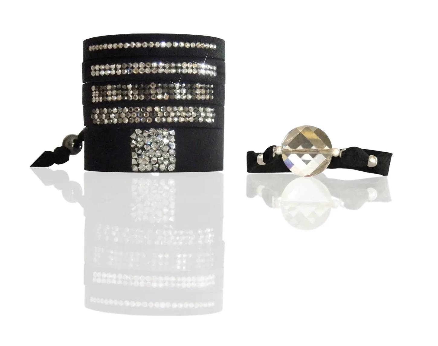 Ultra Bella Black Collection Bella Bands Bracelets featuring Swarovski® crystals