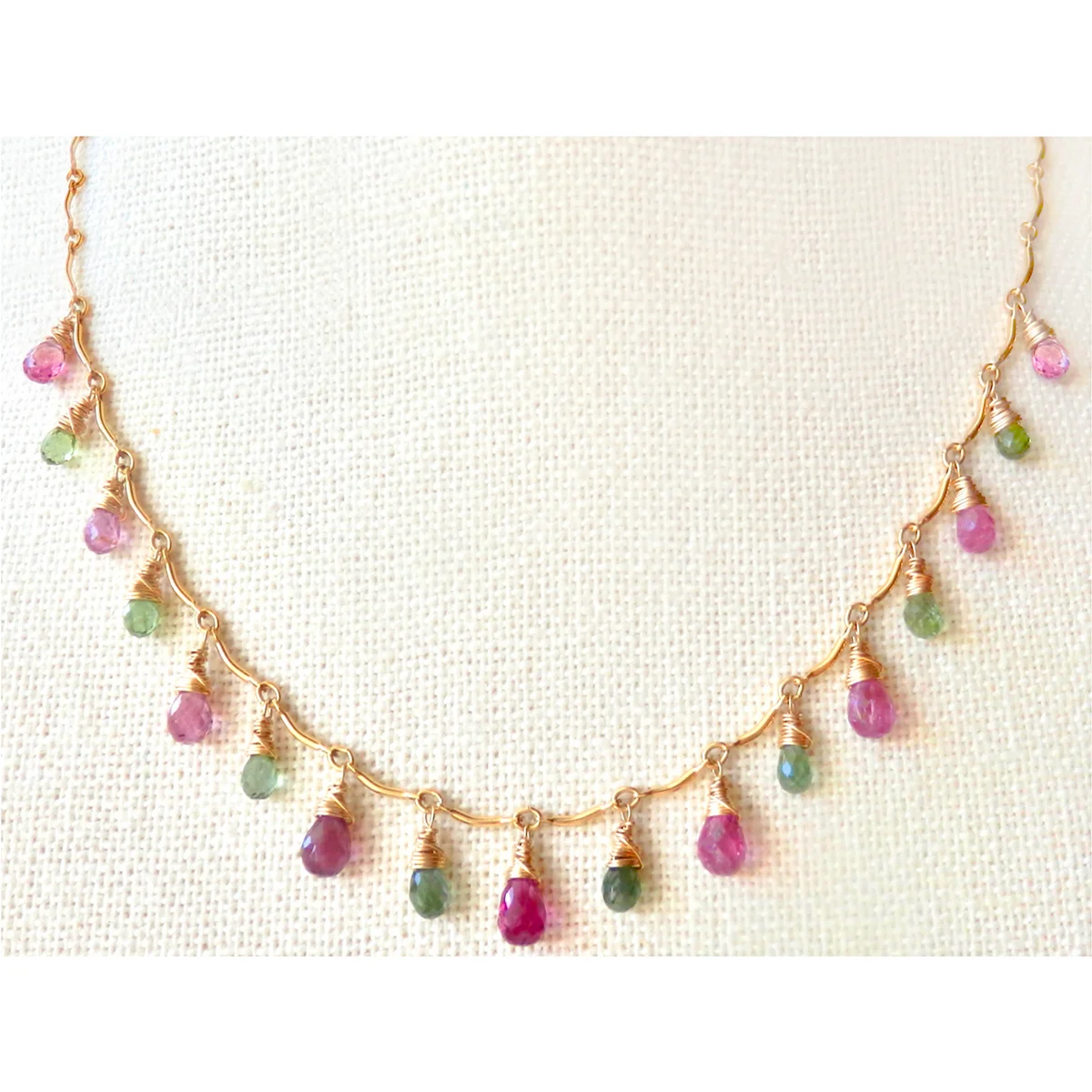 The Empress - Watermelon Tourmaline Necklace