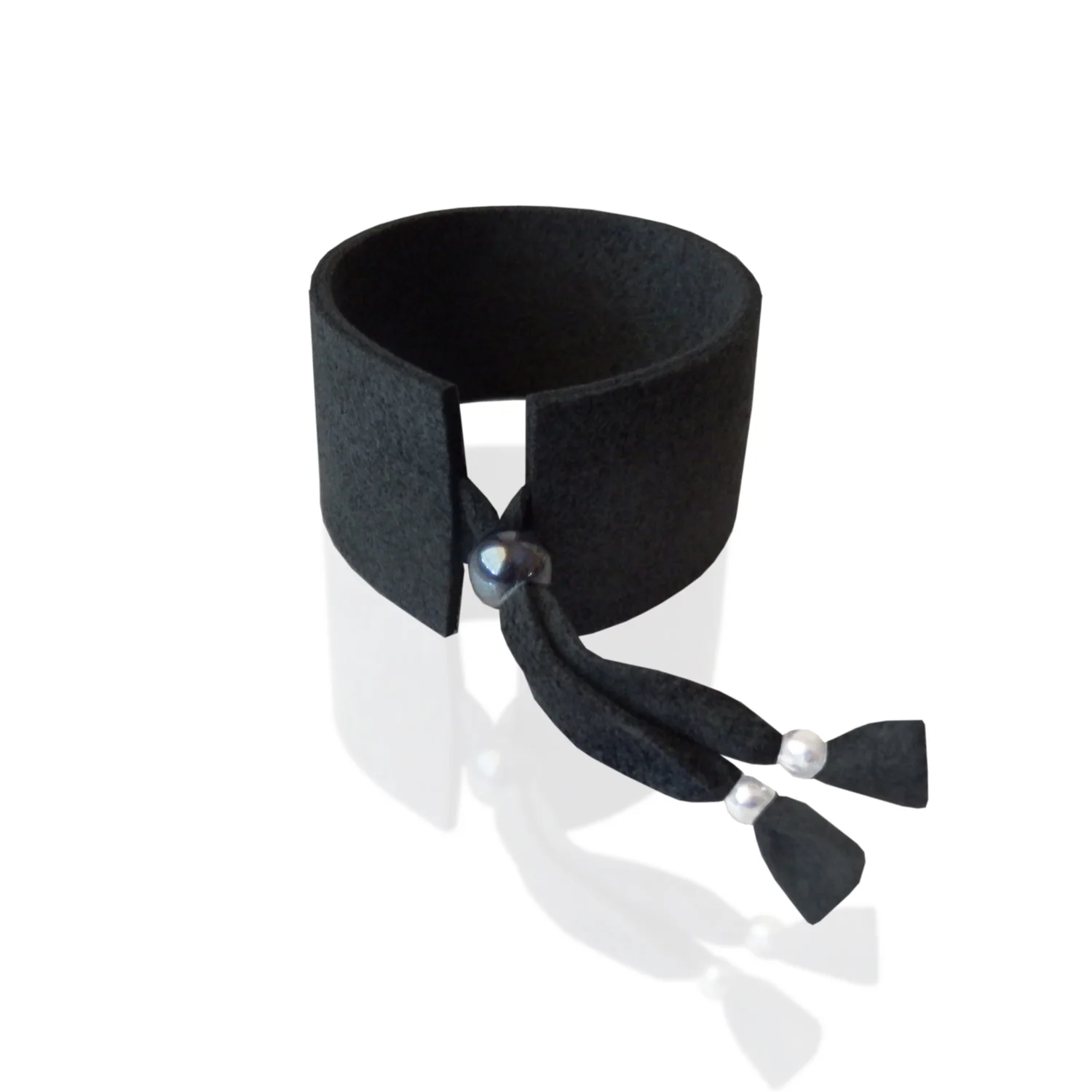 Disco Rock Bracelet featuring Ultrasuede®, Swarovski® crystals, & Hematite closure