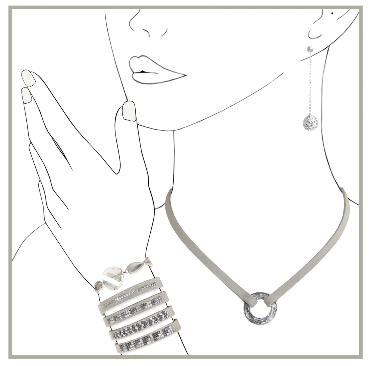 Ball Drop Earrings - Silver