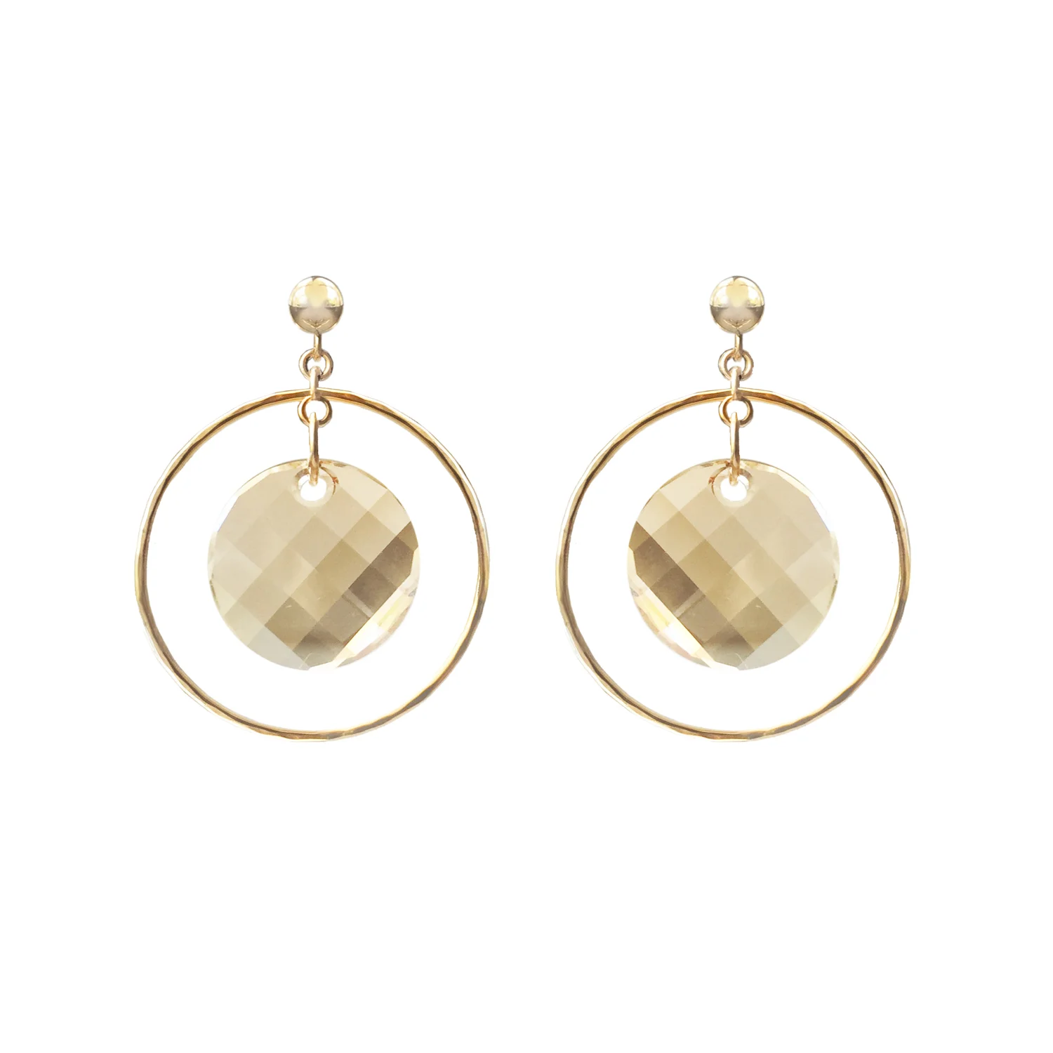 Orbit Earrings - Gold - Swarovski & 14K Gold Fill
