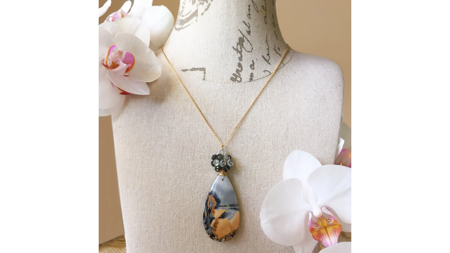 Stockholm - Maligano Jasper & Moss Aquamarine Necklace