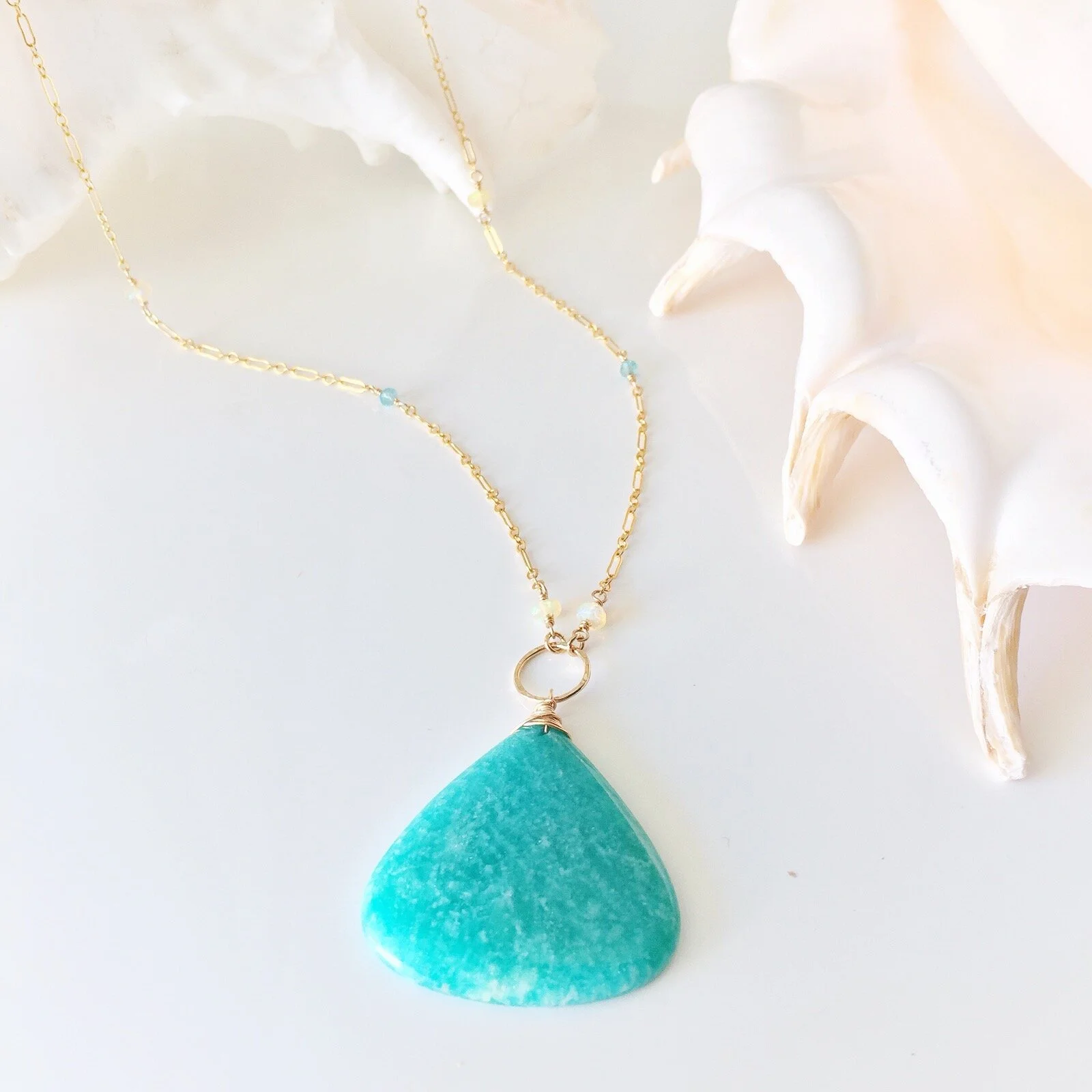 Coeur de la Mer - Amazonite Heart Necklace