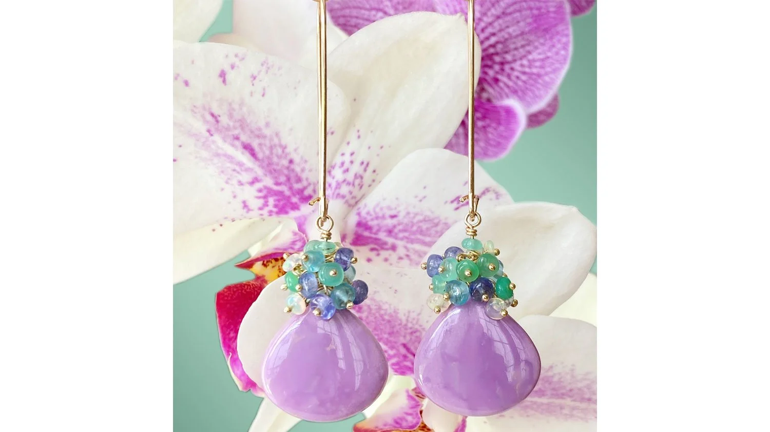 Ariel II - Phosphosiderite Earrings