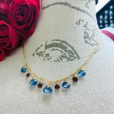 Lady Liberty Kyanite Garnet Necklace 2
